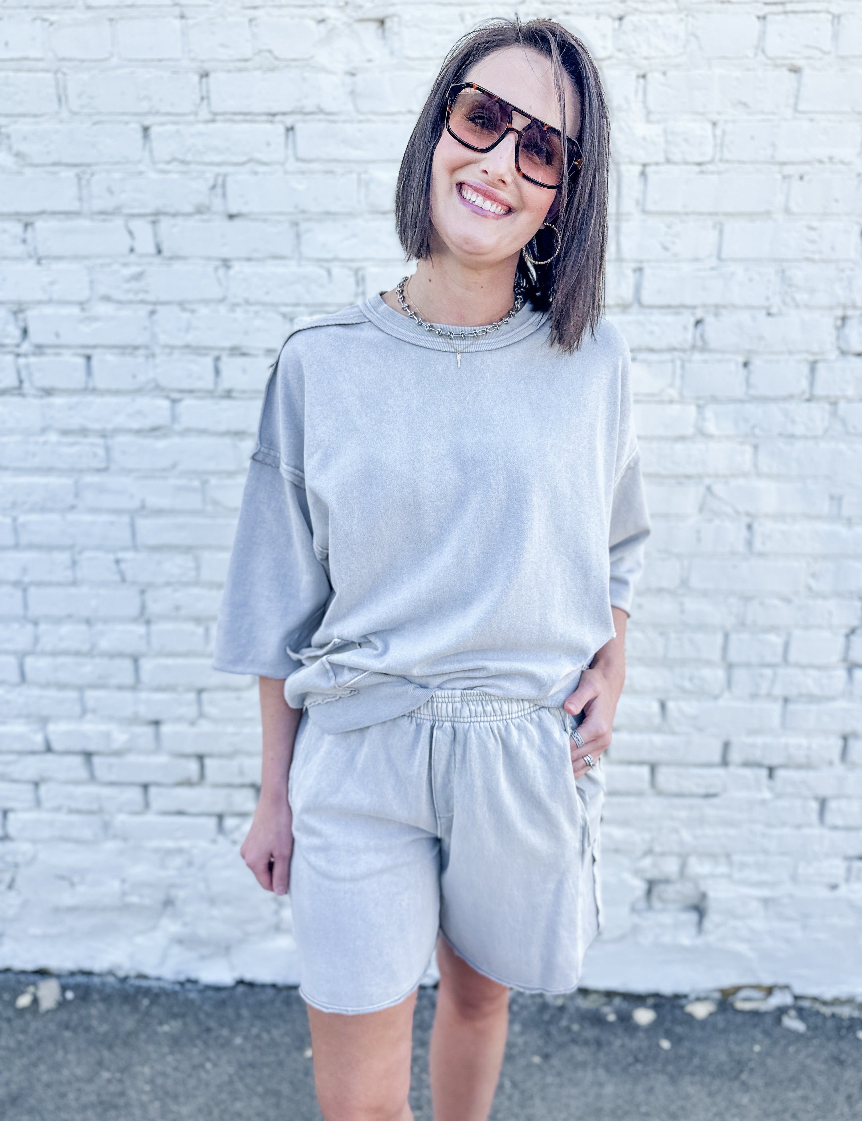 The Sterling Quarter Sleeve Washed Tee