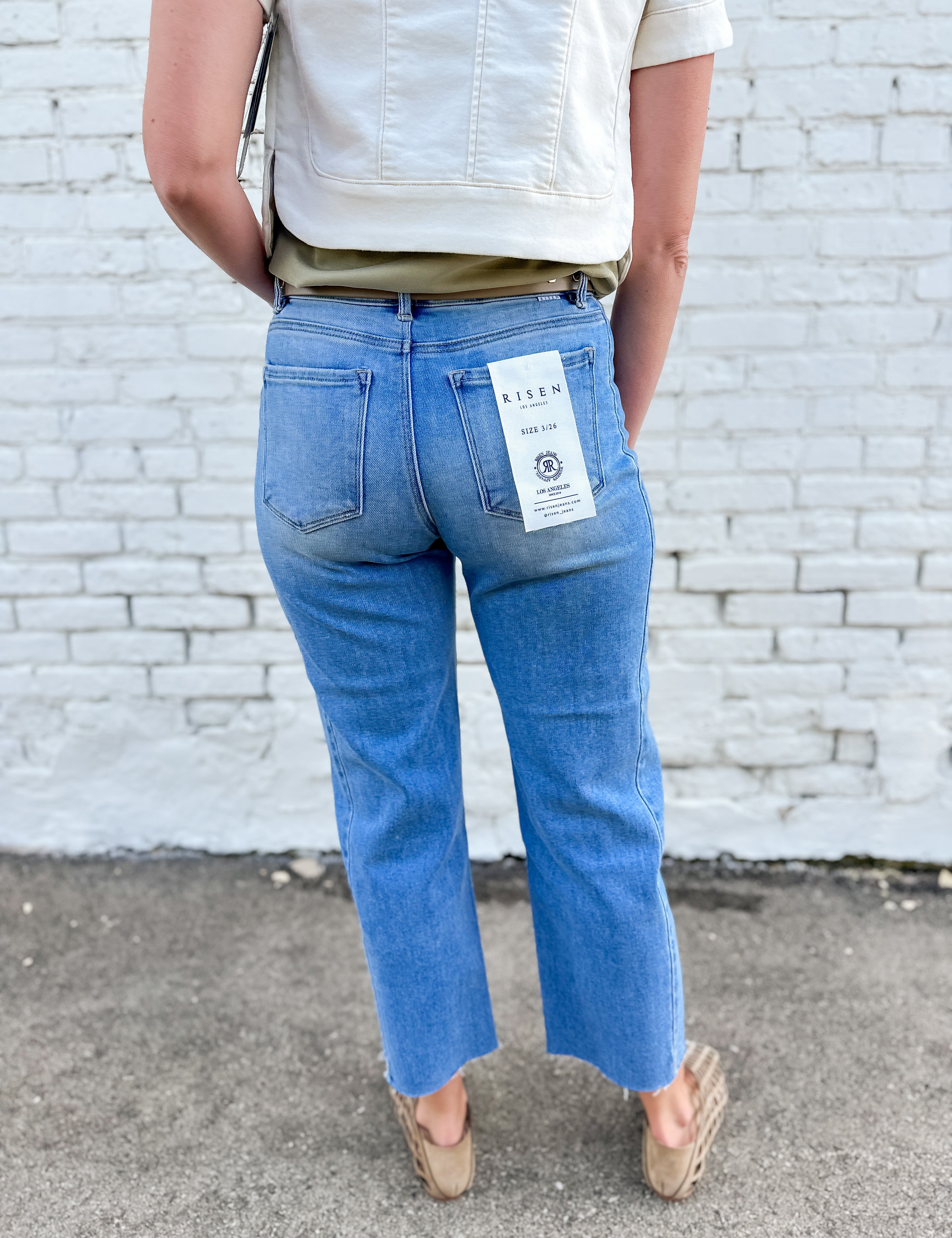 RISEN The Slouchy Cropped Barrel Jean