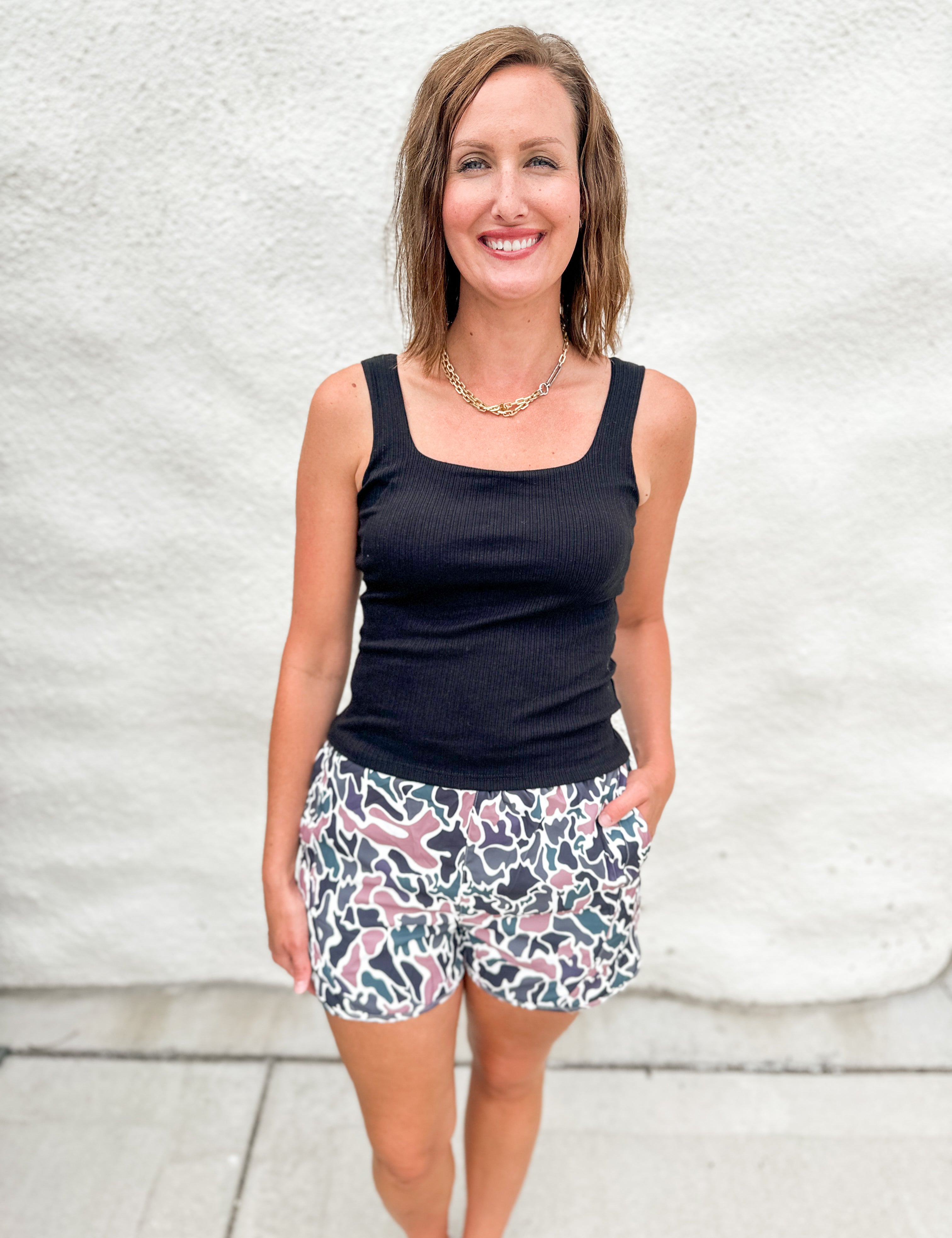 The Nyx Camouflage Print Athletic Shorts