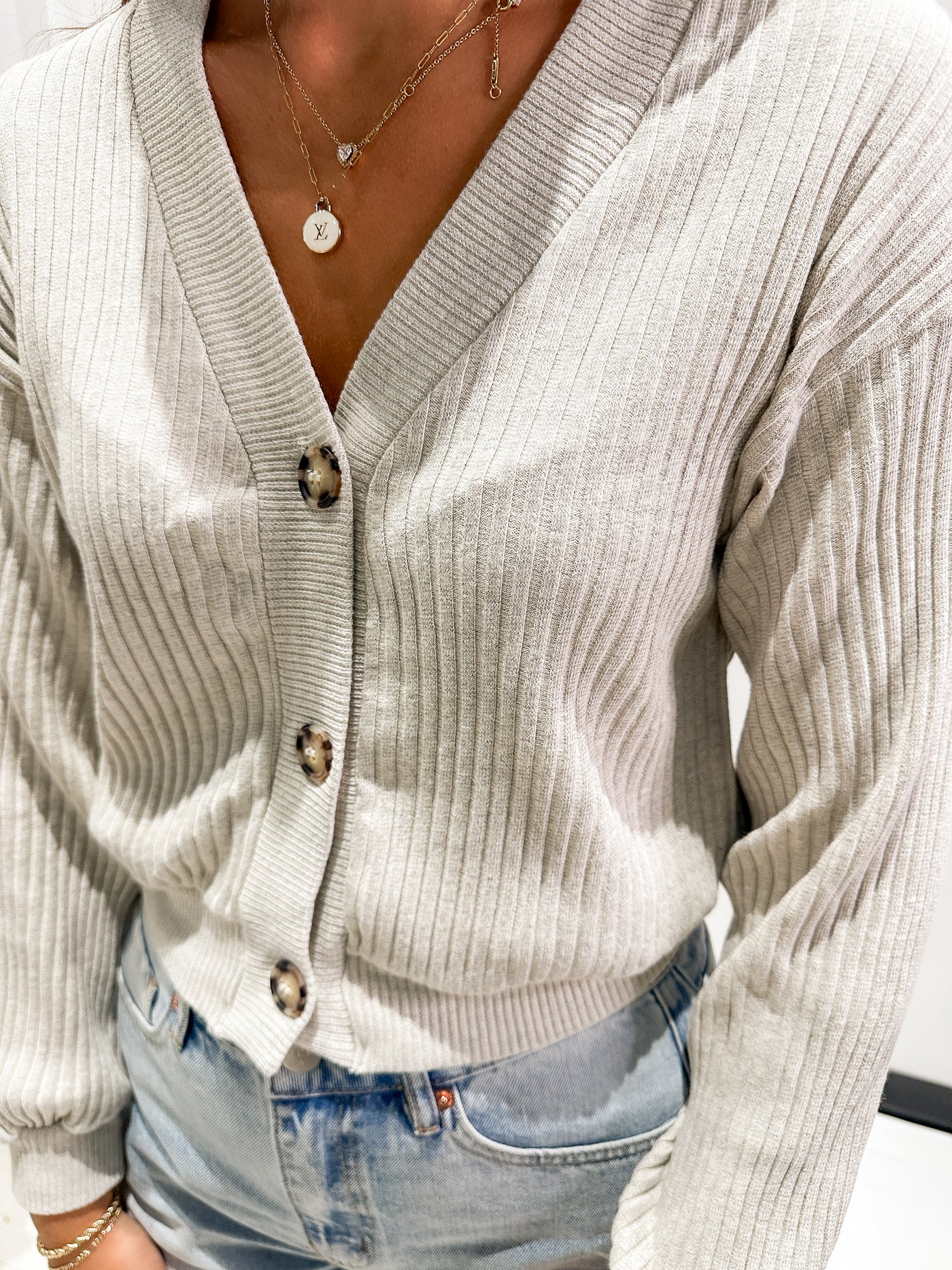 PROJECT SOCIAL TEE The Heart Throb Button Front Cardigan