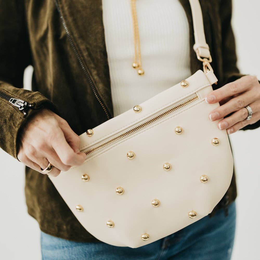 The Chic Gold Studded Westlyn Bum Bag