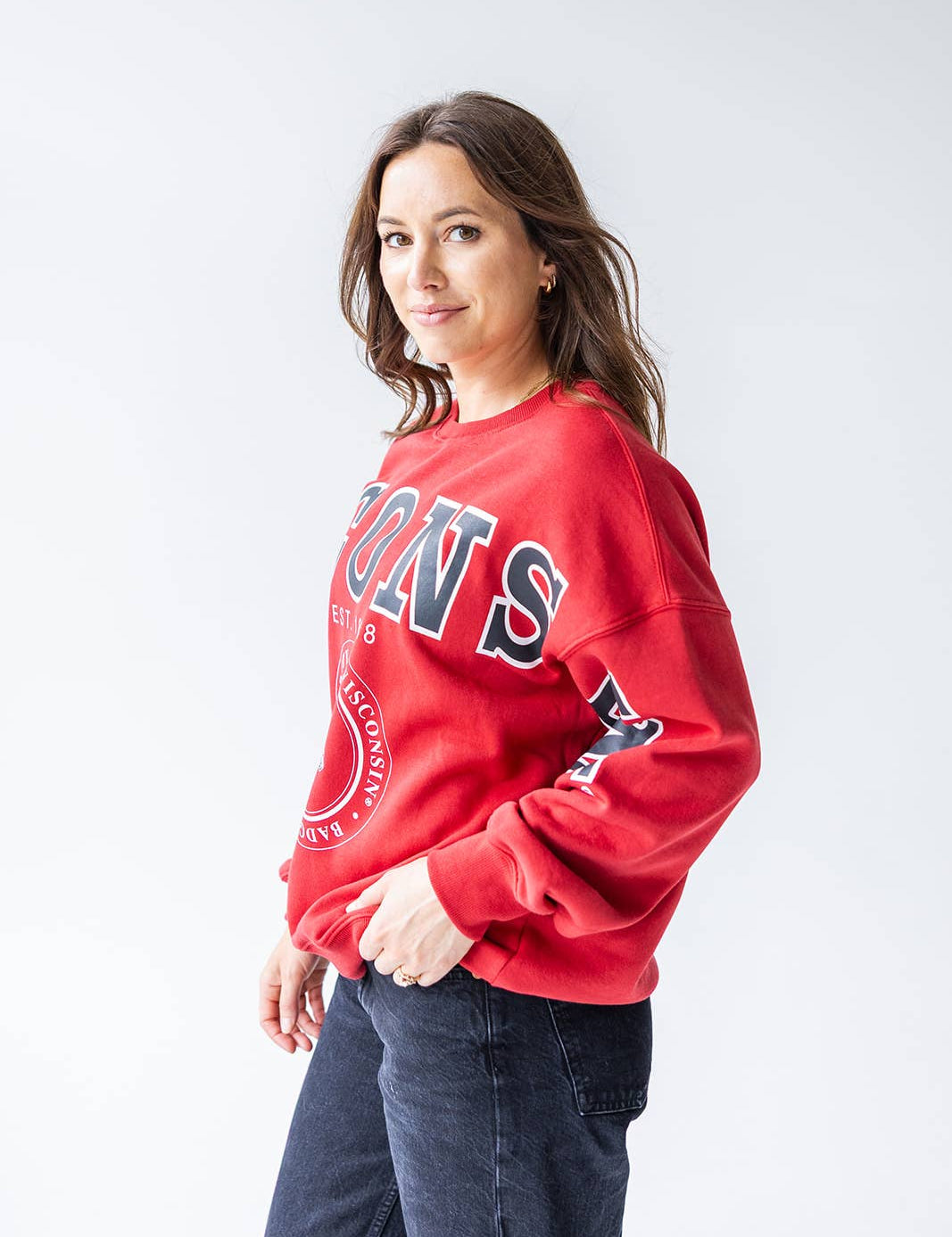 The Wisconsin Philly Split Lantern Sleeve Crew by Gameday Social