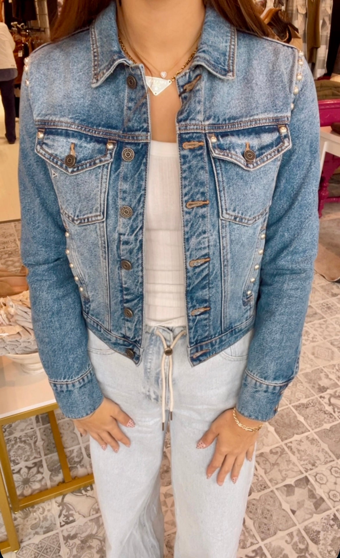HIDDEN The Shauna Studded Trucker Jacket