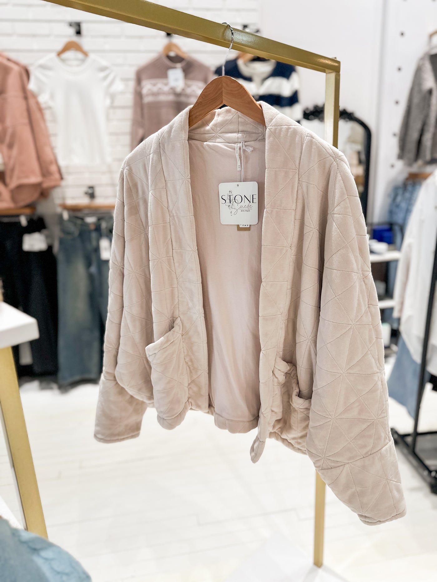 HELLO NITE The Quilted Cocoon Cardigan