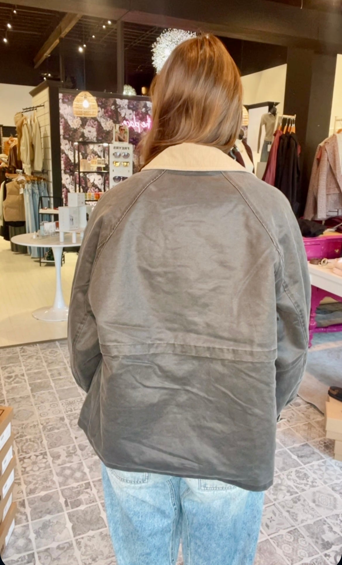 The Gemma Contrast Collar Utility Jacket
