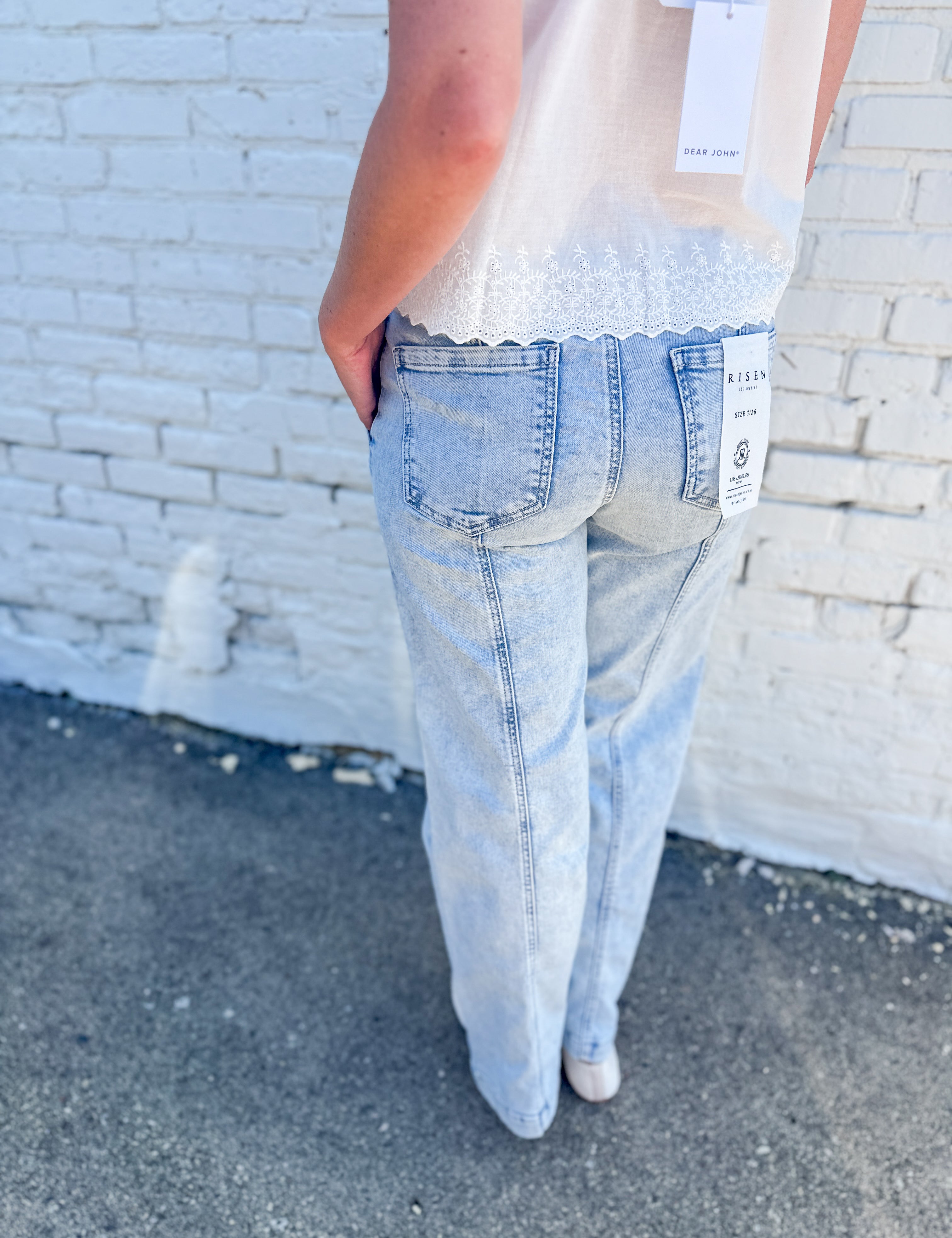The Hazel Slouchy Wide Jeans by Risen