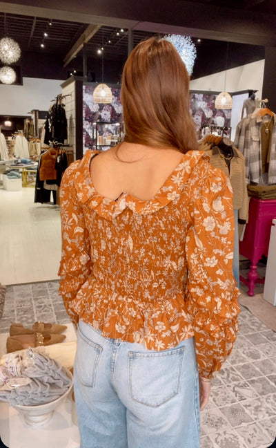 The Rayna Smocked Bodice Top