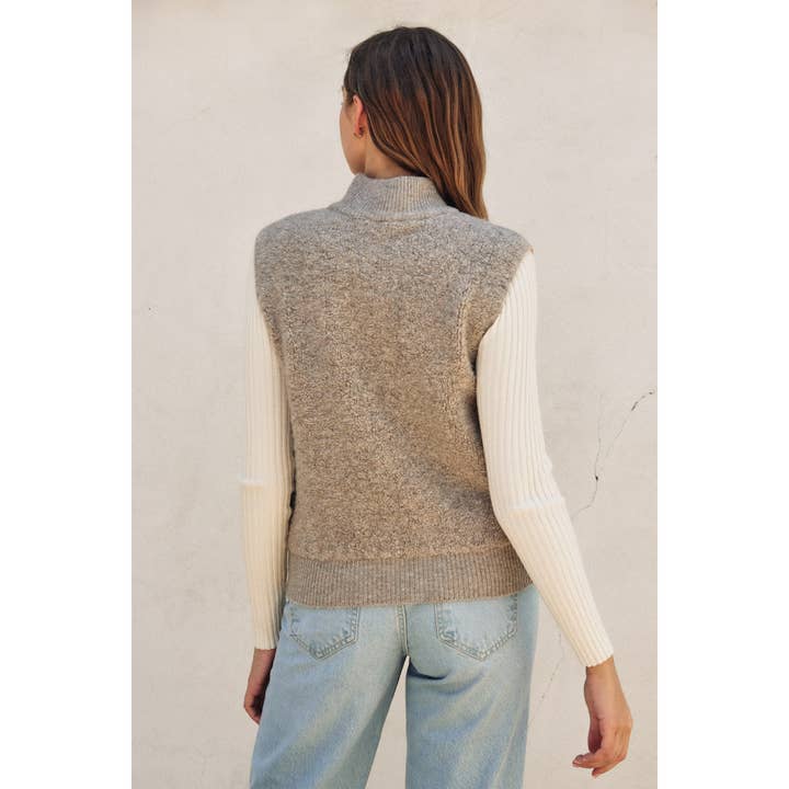 The Ellis Woven Knit Vest