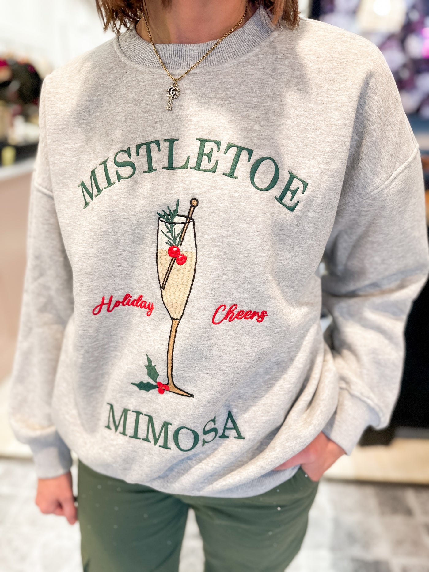 The Mistletoe Mimosa Sweatshirt