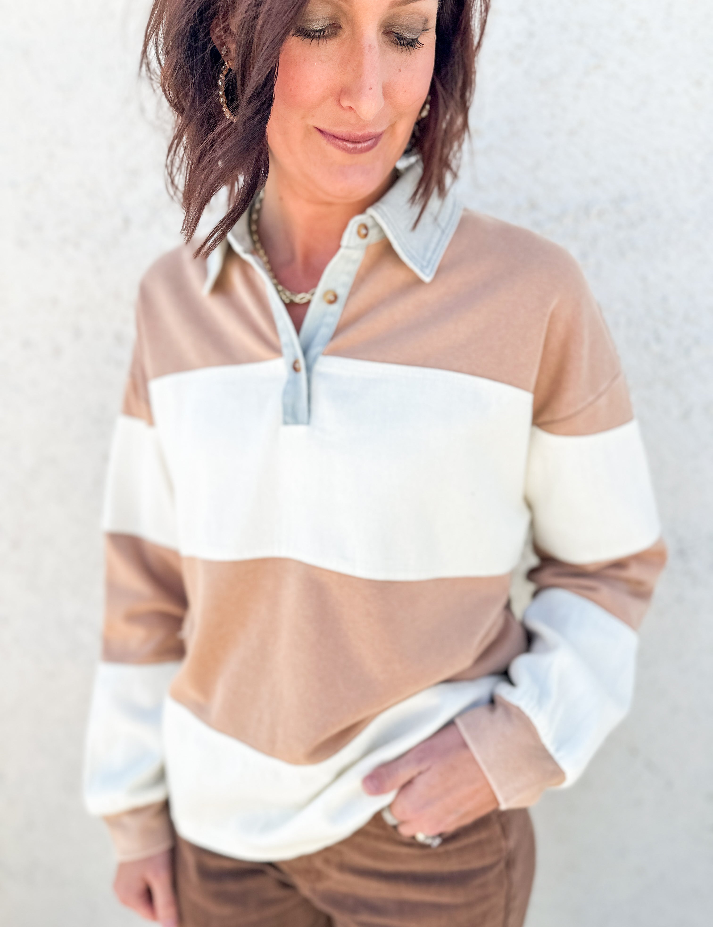 The Cameron Rugby Stripe Pullover