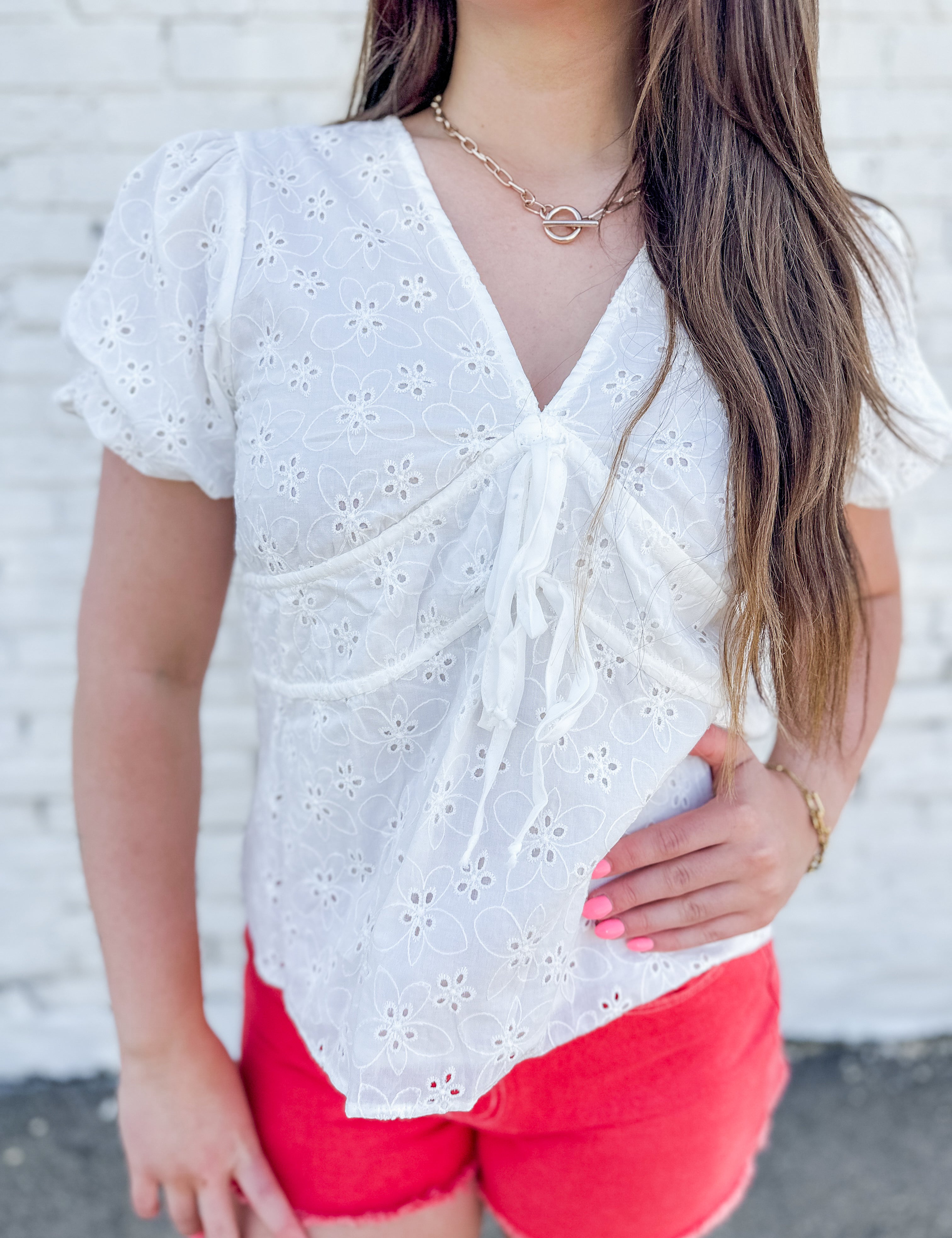 The Bree Eyelet Top