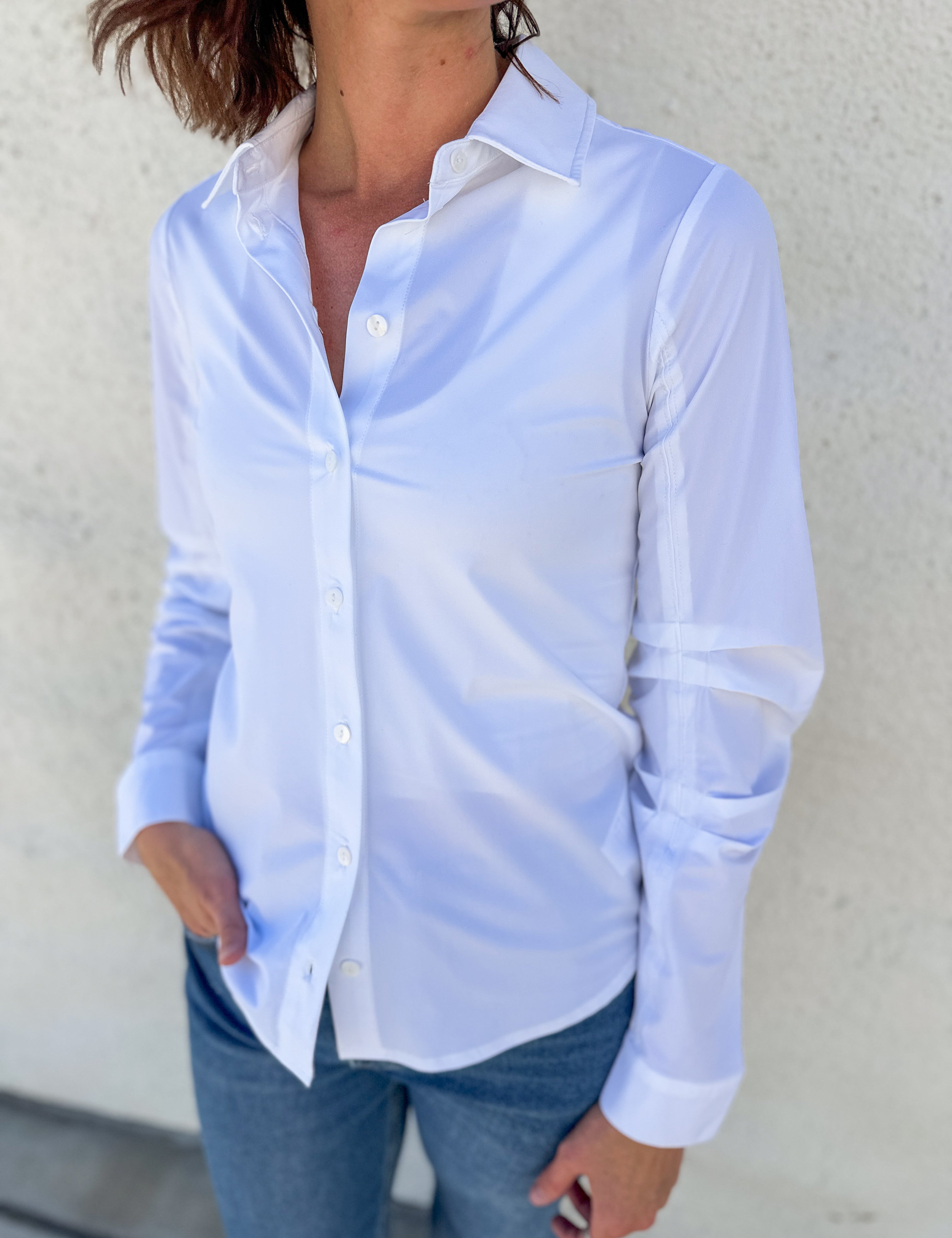 The Long-Pleated Sleeve Button Down by Liverpool