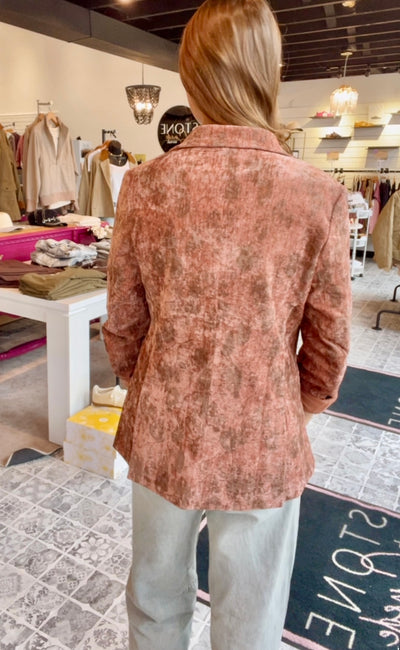 The Ava Printed Velvet Blazer