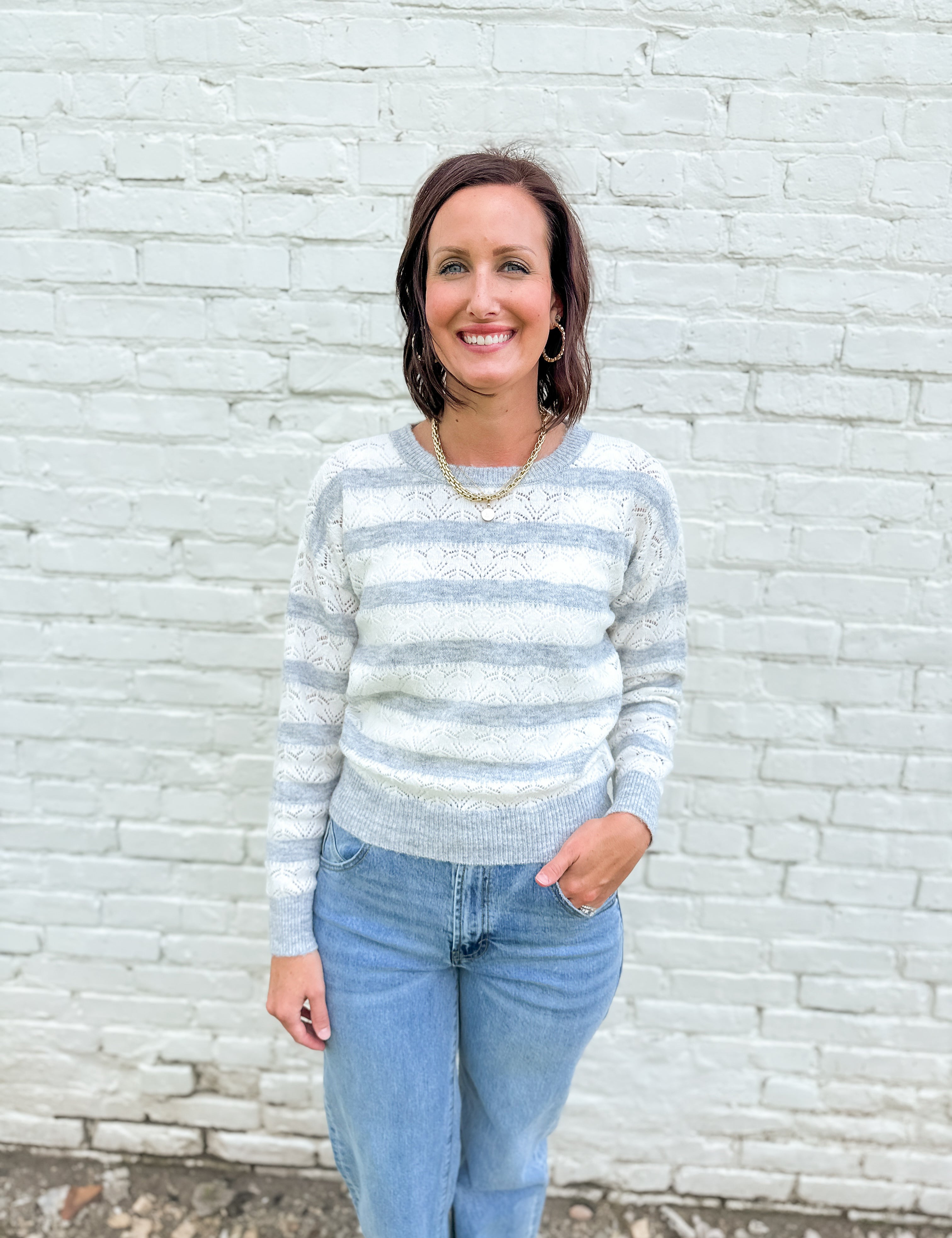 The Leonora Striped Sweater by Another Love