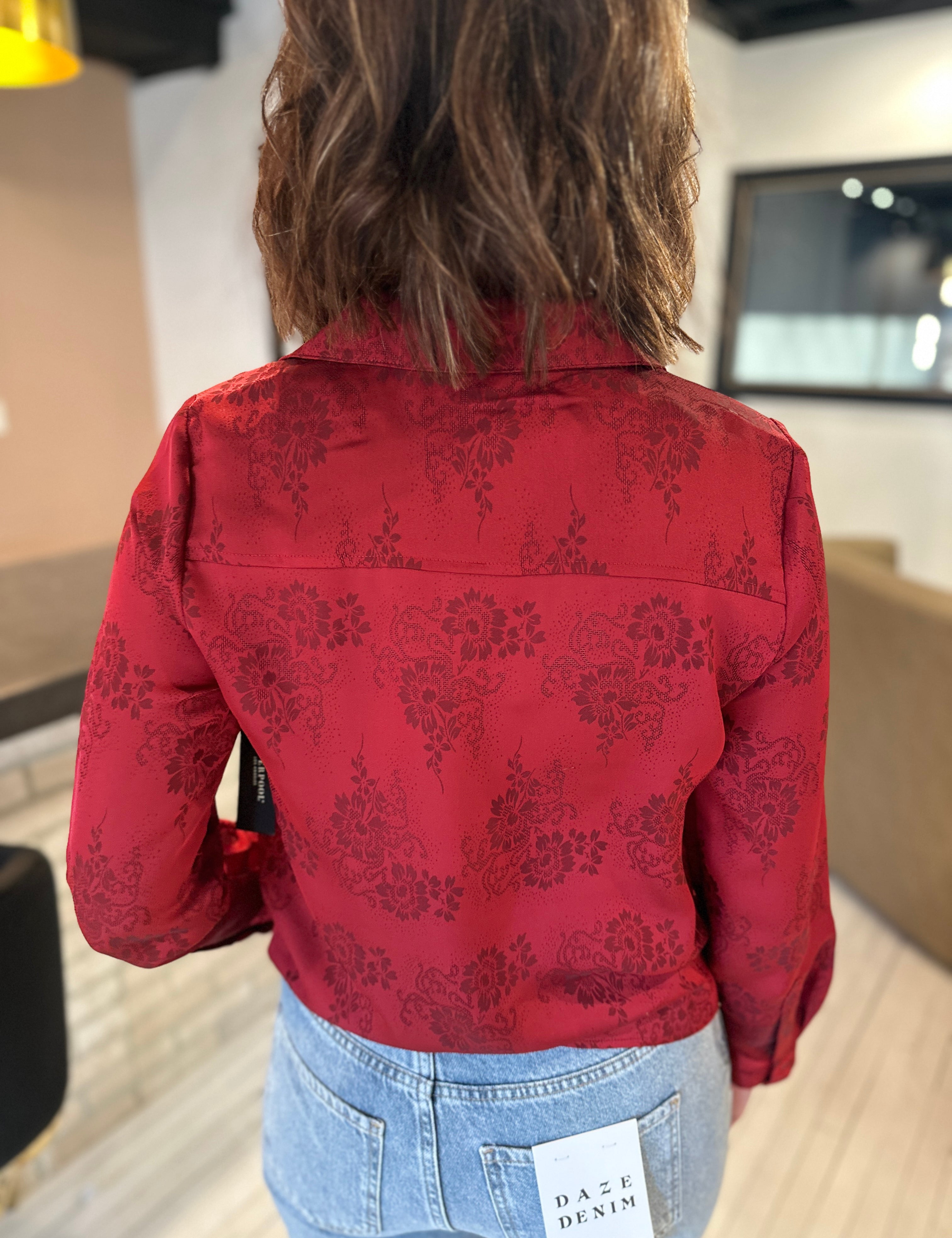 LIVERPOOL The Floral Top with Hidden Placket