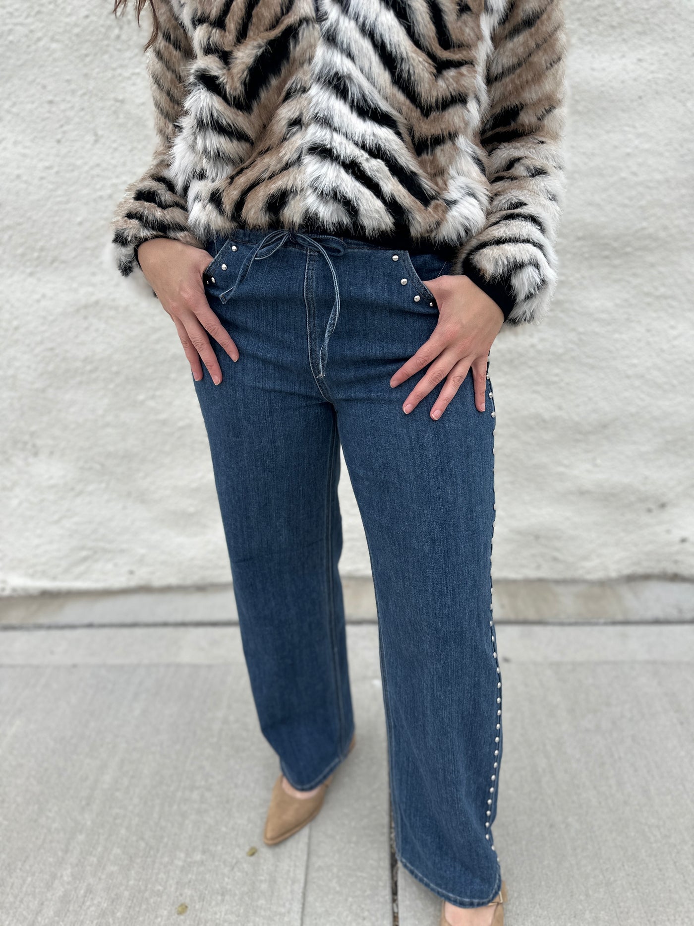 JBD The Libby Studded Drawstring Wide Leg