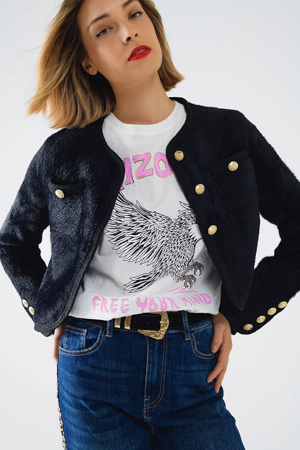 The Vanessa Fuzzy Cardigan Jacket
