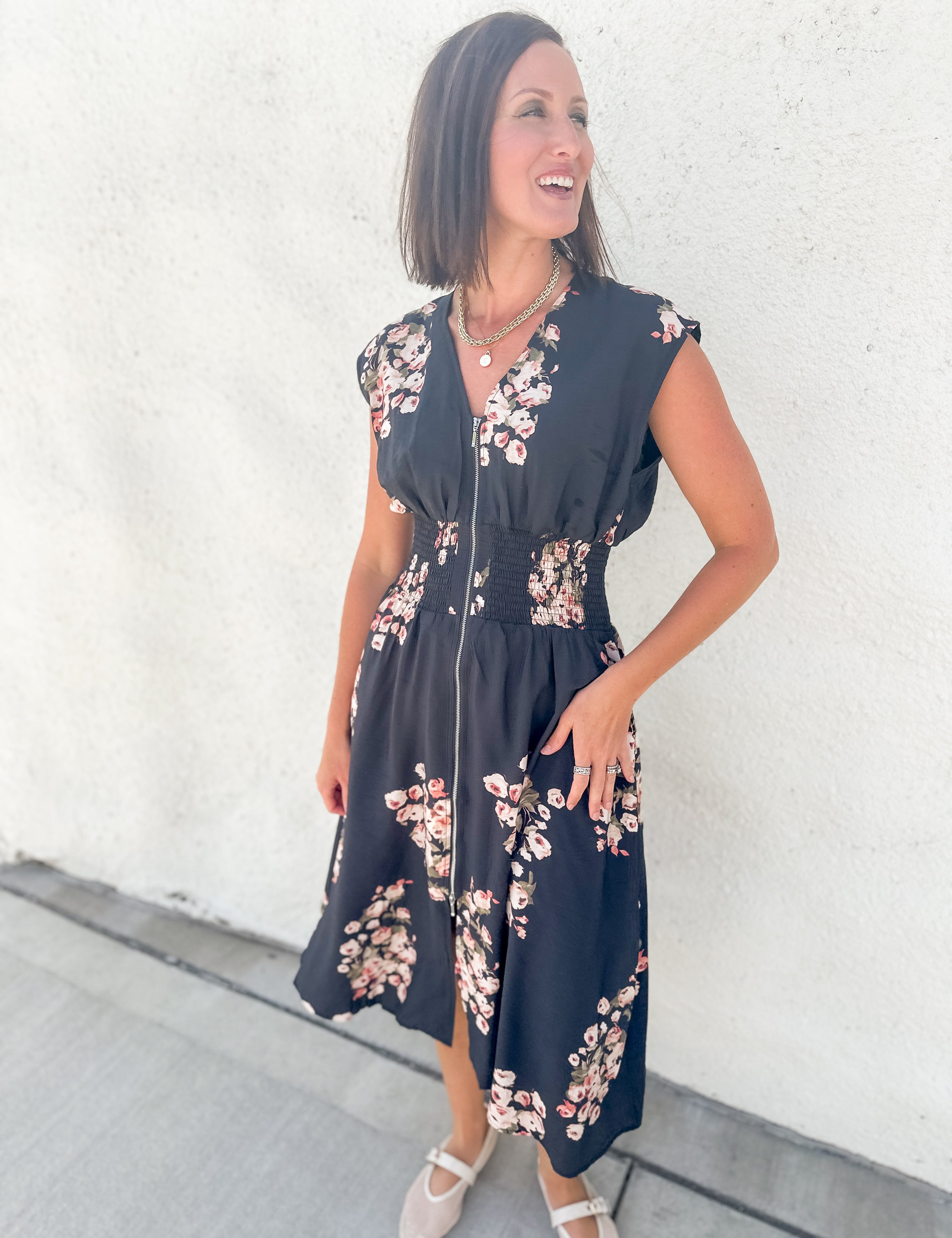 The Aria Floral Midi Dress
