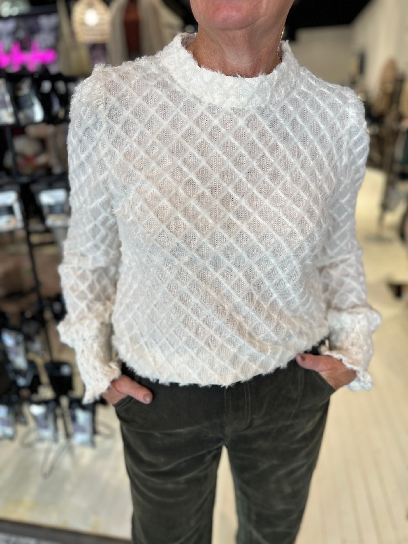 The Karmen Fuzzy Sweater Top