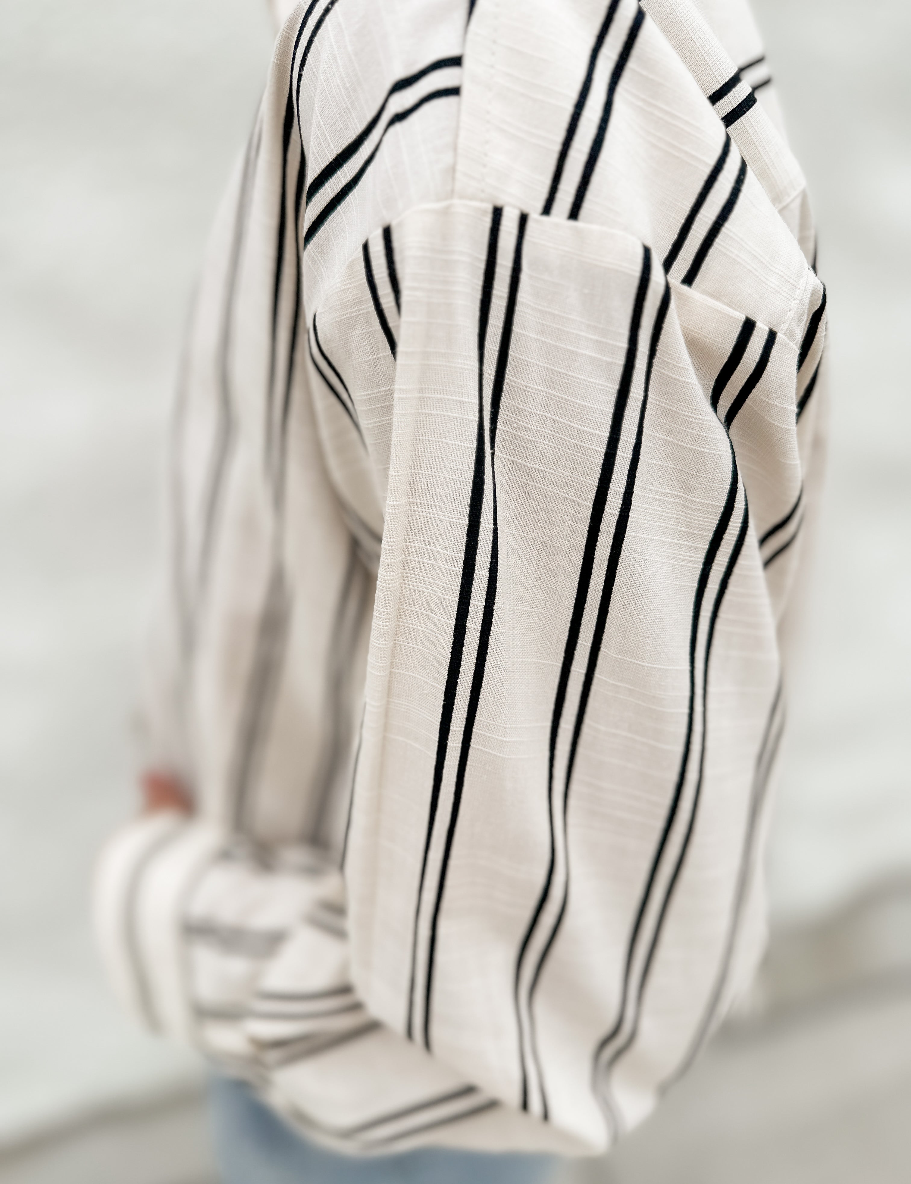 The Lacy Striped Button Down