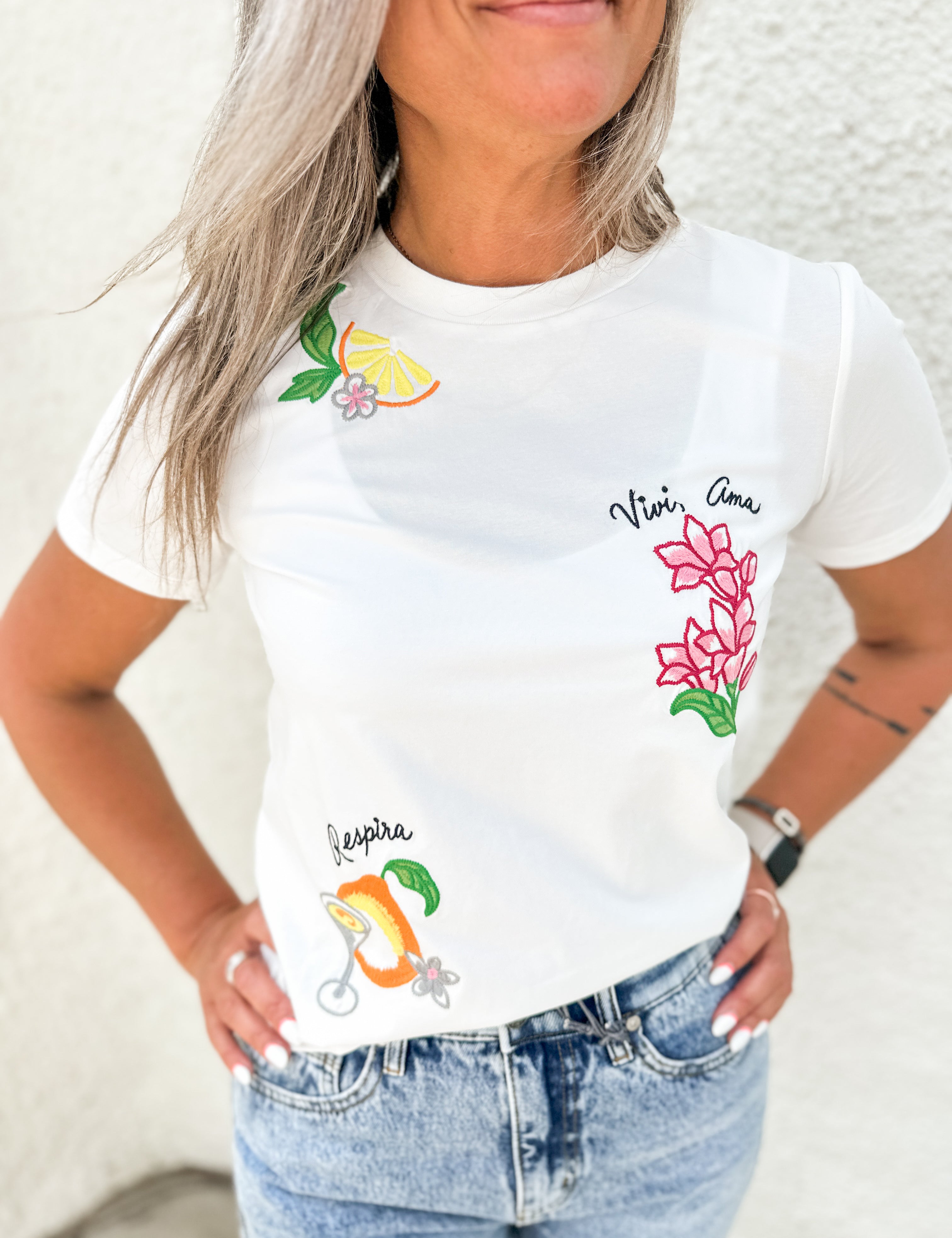 The Vivi Embroidered Tee