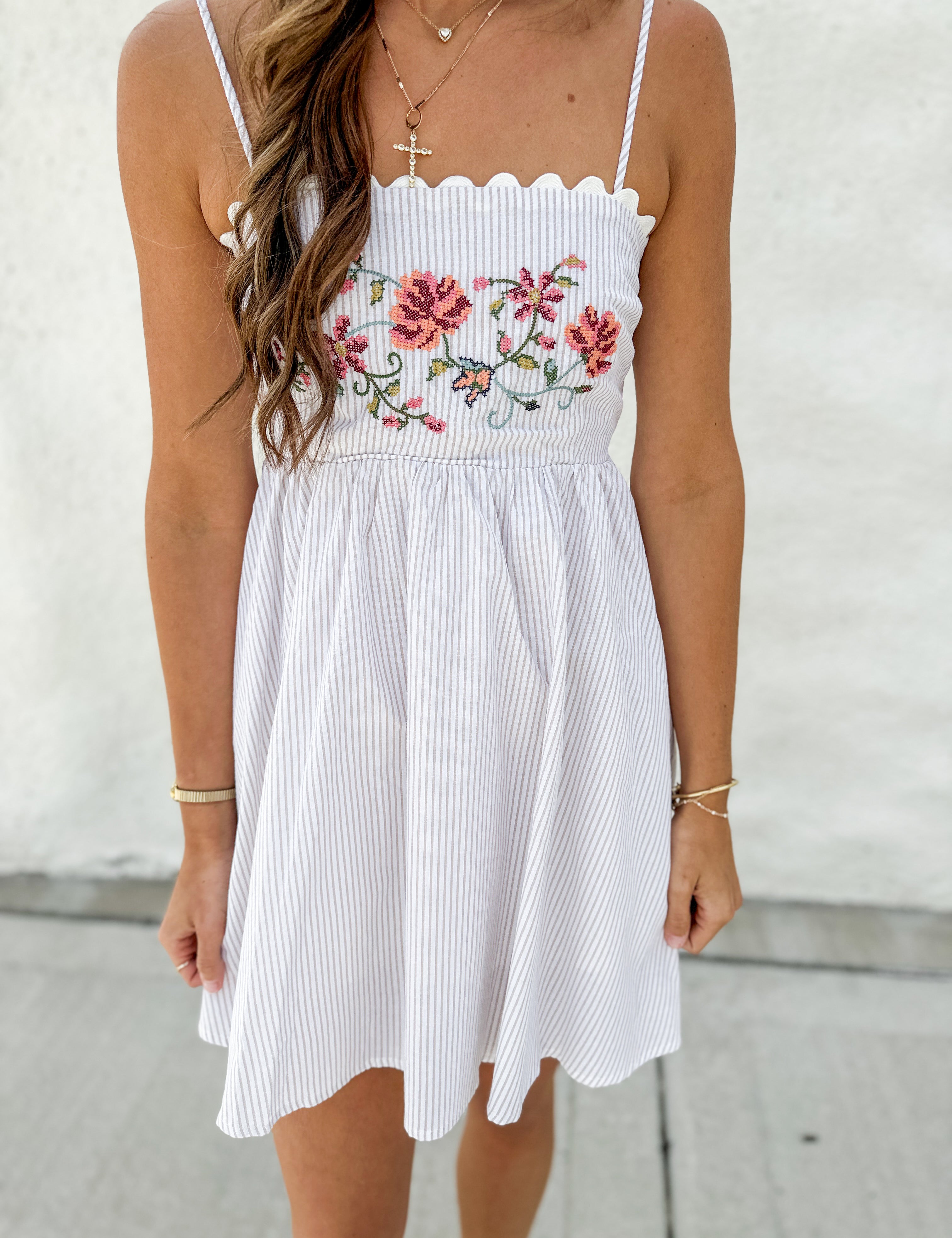 The Celine Embroidered Detail Dress