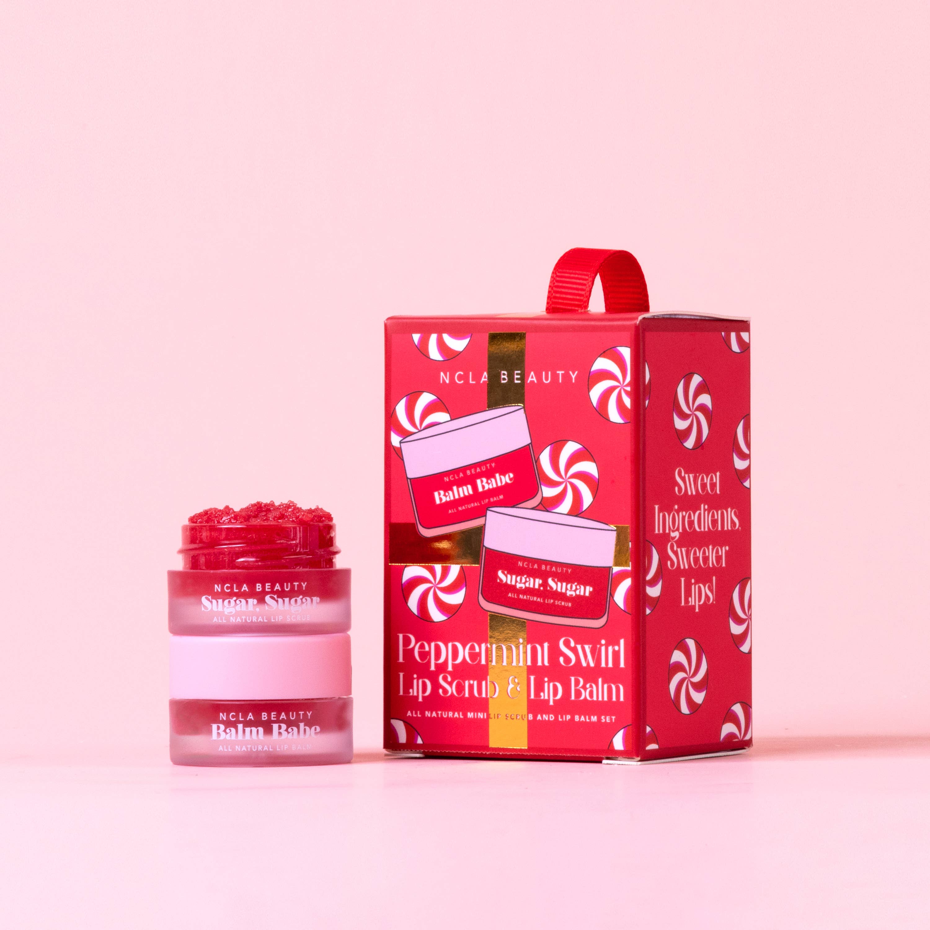 Peppermint Swirl Lip Treatment Holiday Ornament Gift Set