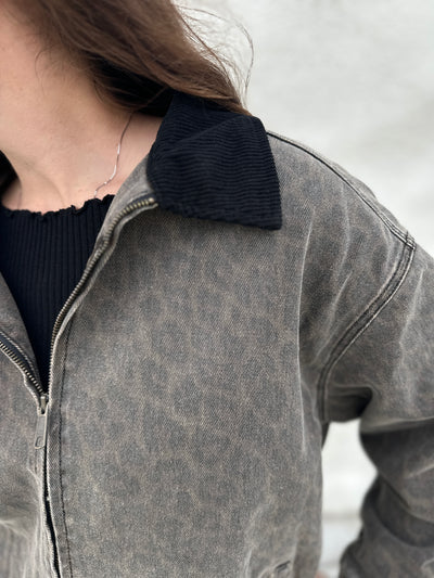 The Lexi Leopard Bomber Jacket
