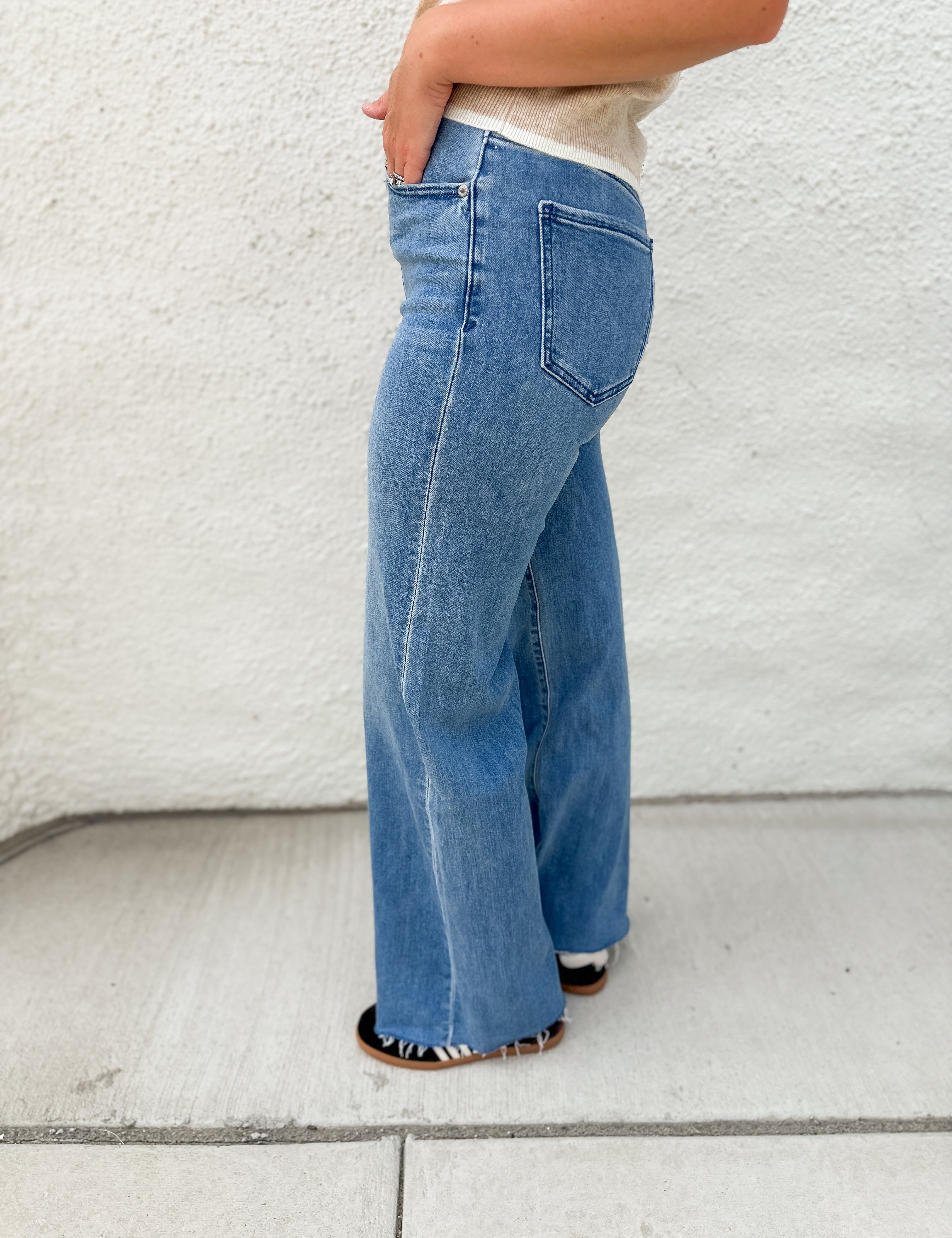 The Far Out High Rise Wide Leg by Daze Denim