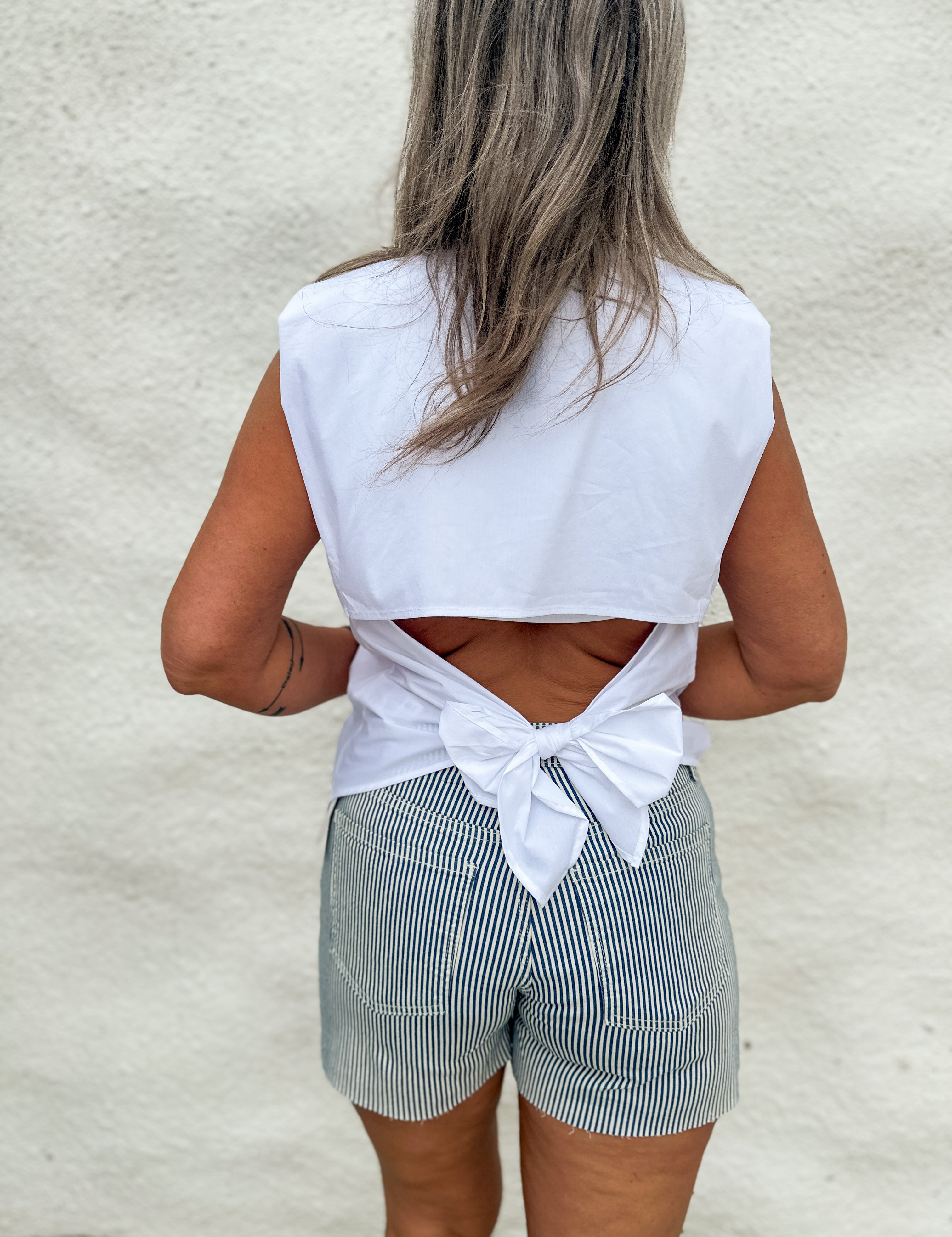 The Brooke Tie Back Button Down Top by Habitual