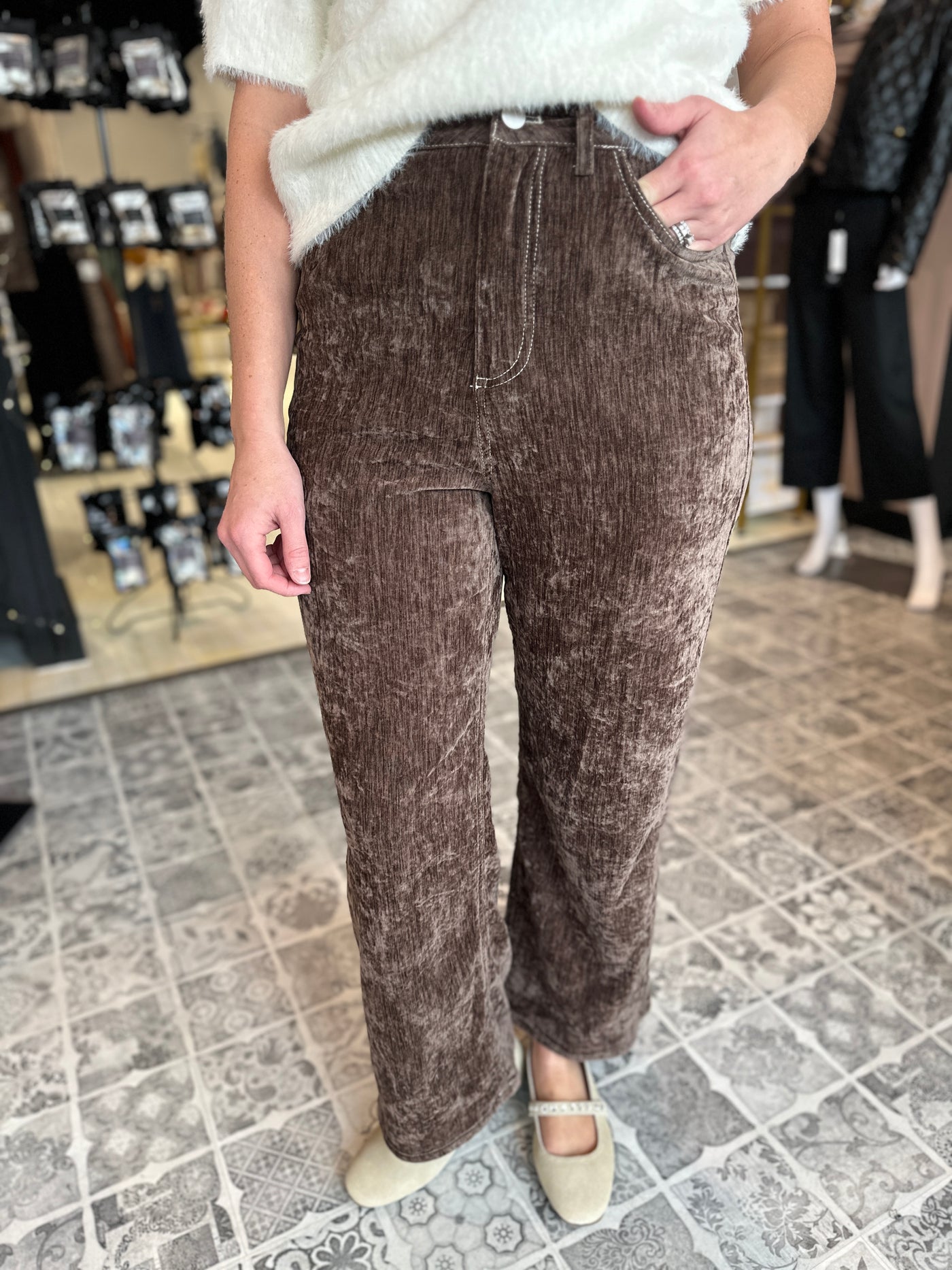 The Rowdy Stretch Velour Pants