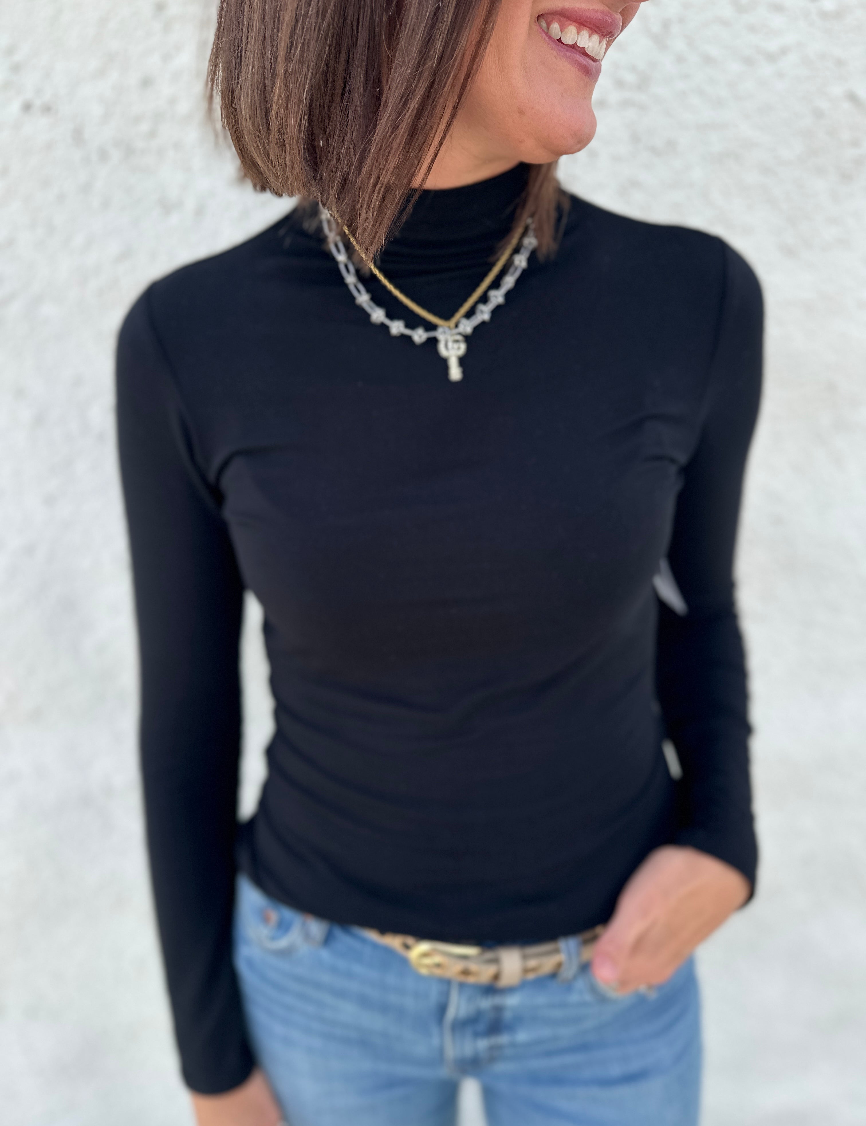 The Long Sleeve Mock Neck by Liverpool