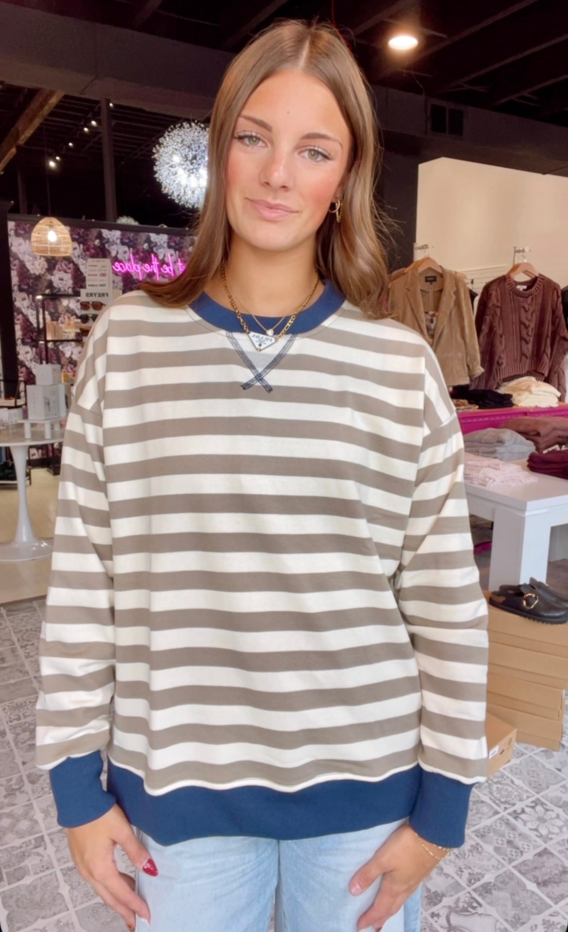 The Varley Striped Sweatshirt