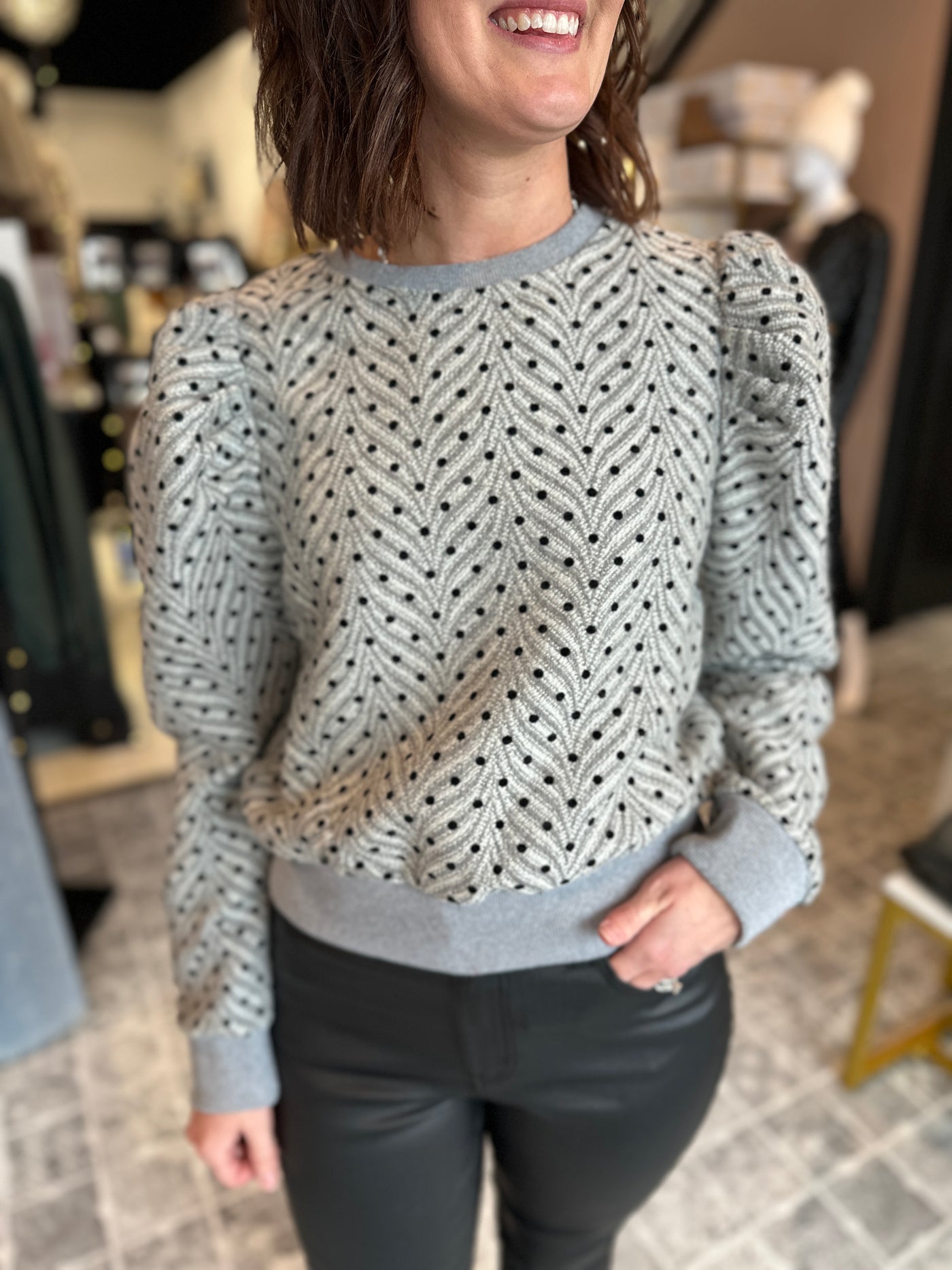 The Nadia Pleated Sleeve Top