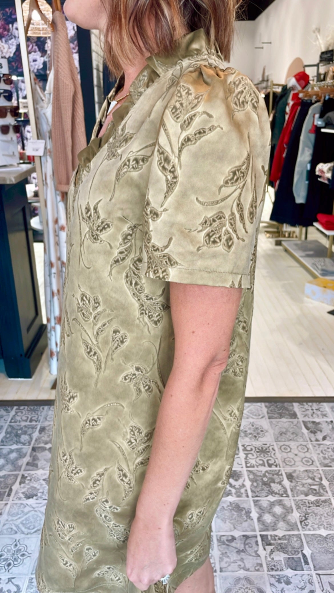 The Ashlyn Floral Jaquard Dress
