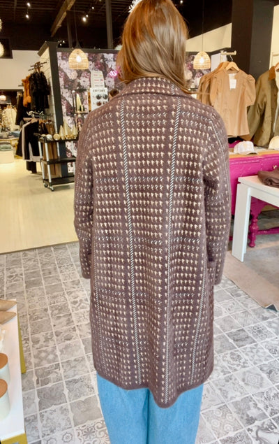 The Marceau Houndstooth Coatigan