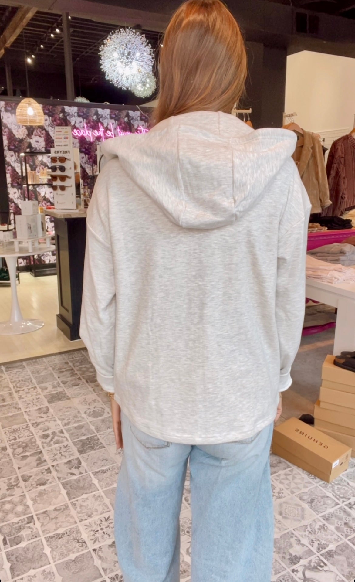 The Rowan Denim Contrast Hoodie Jacket