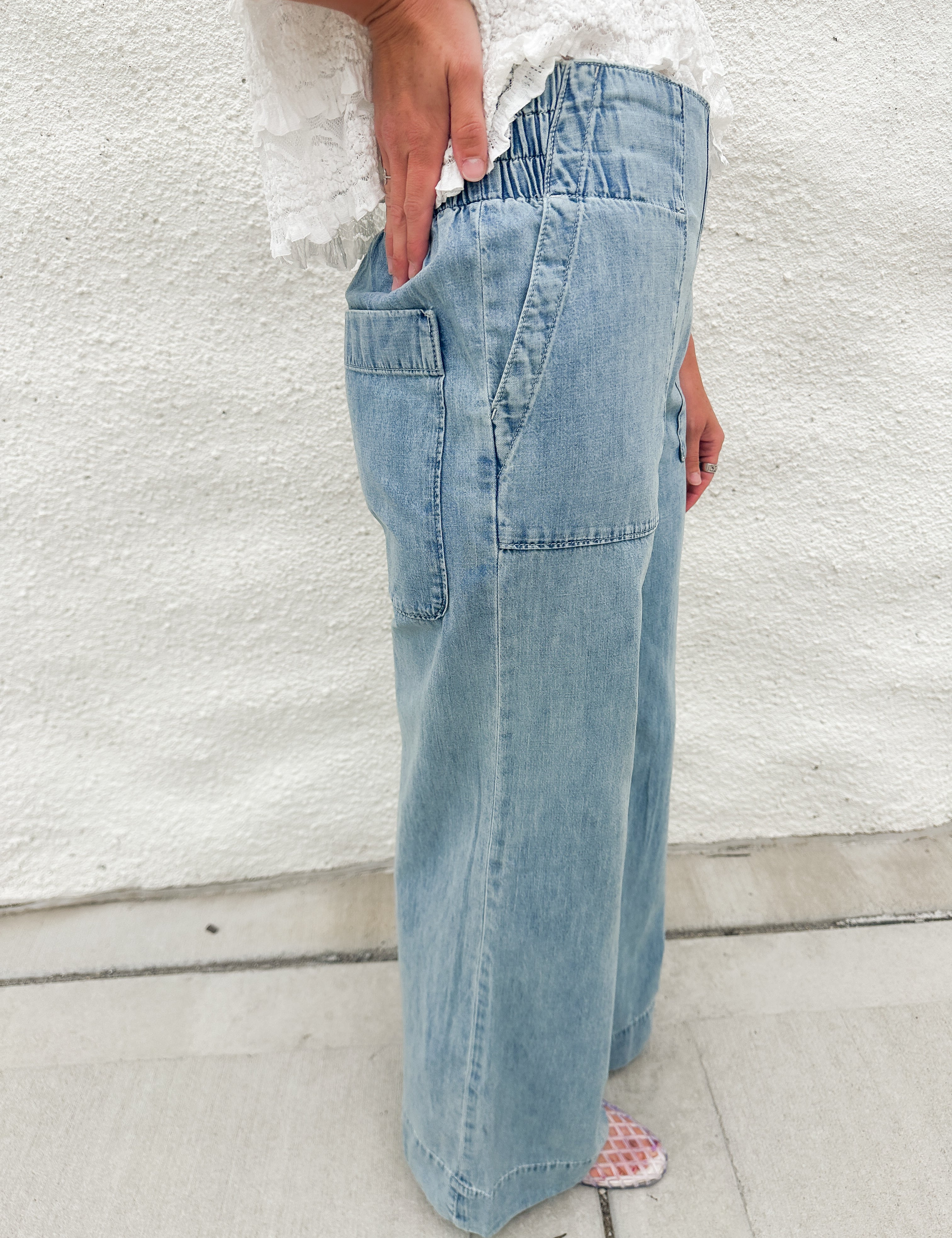 The Breezy Denim Pull On Pant by Free People