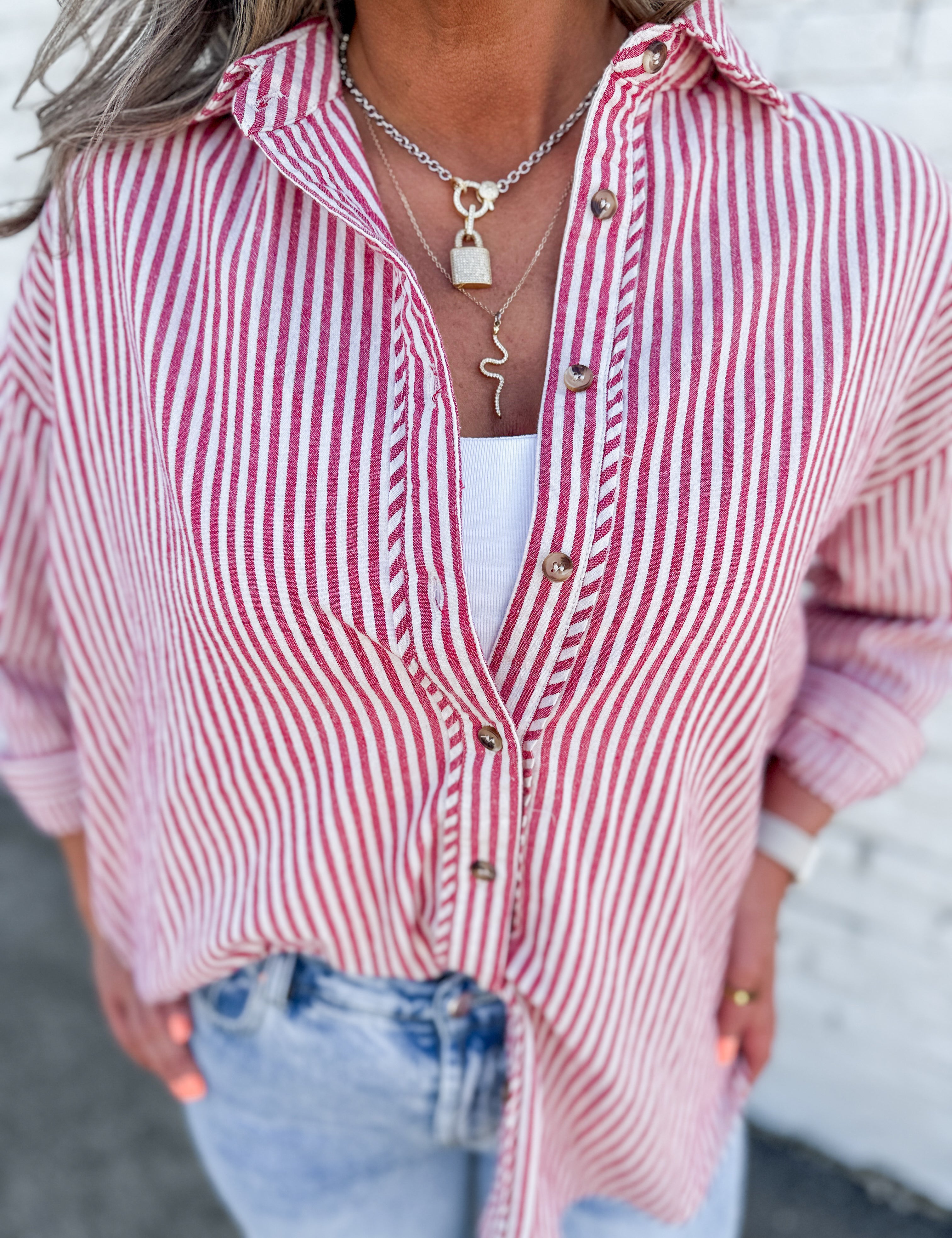 The Veronica Striped Button Down Shirt