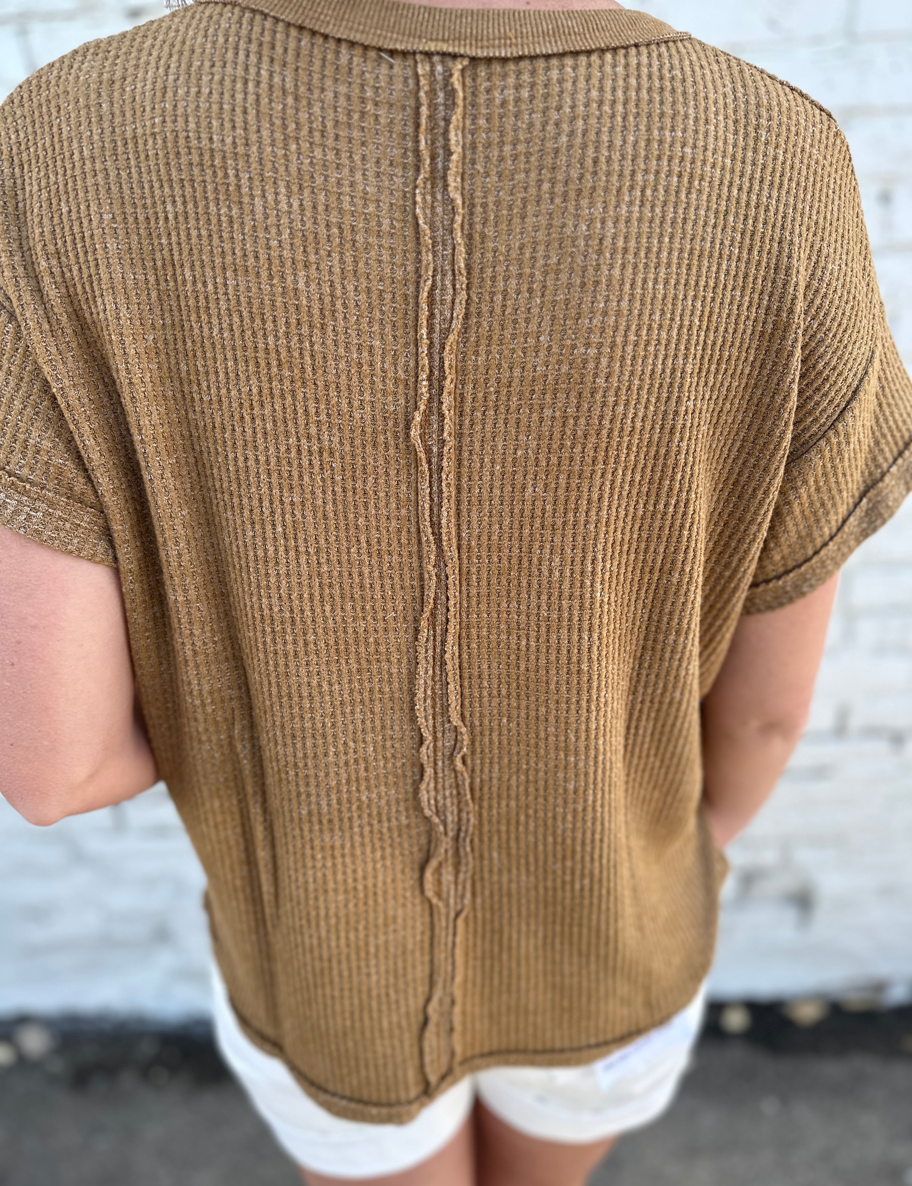 The Bobby Boyfriend Waffle Knit Tee by Hello Nite