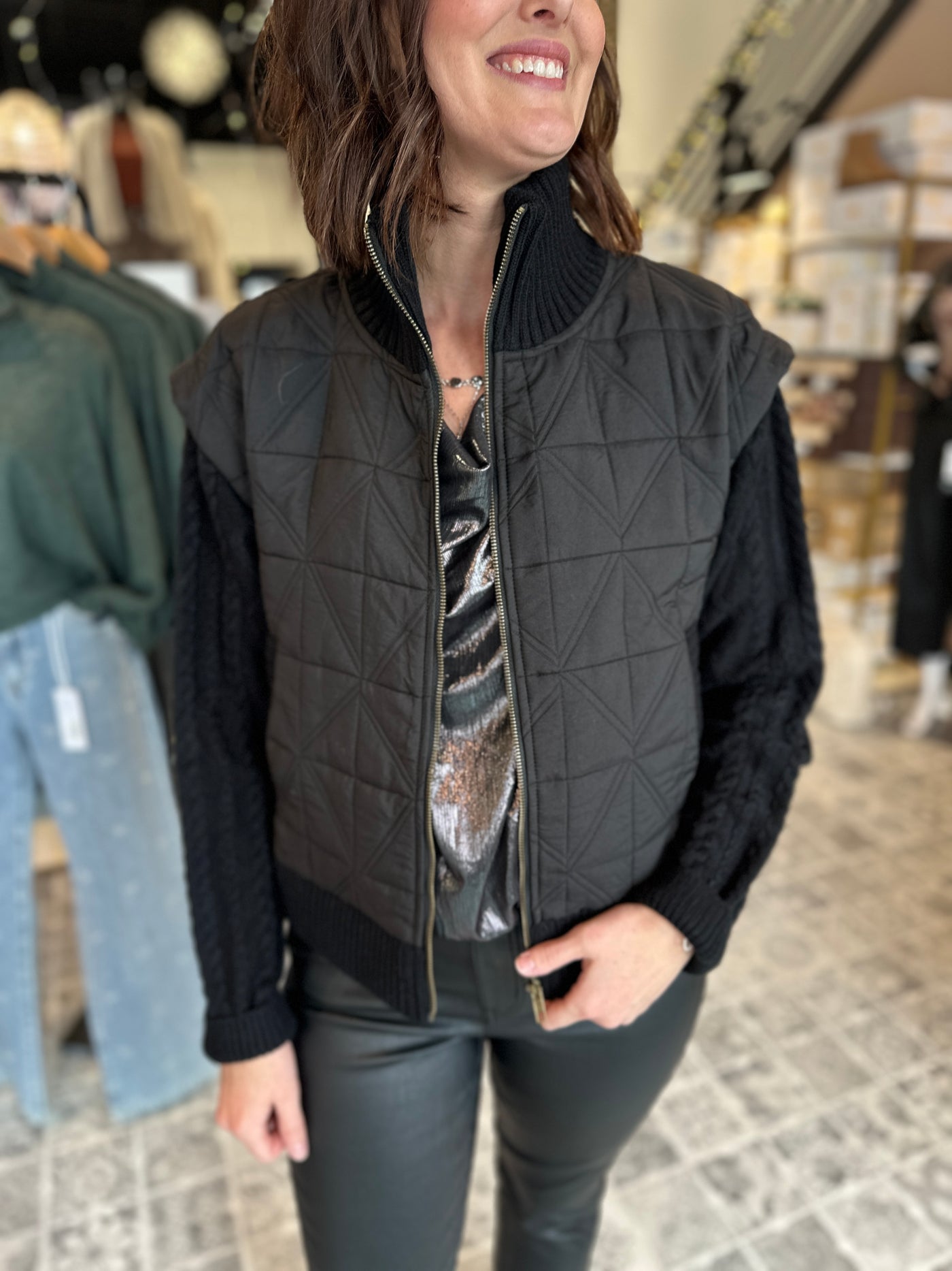 The Lara Mixed Media Jacket