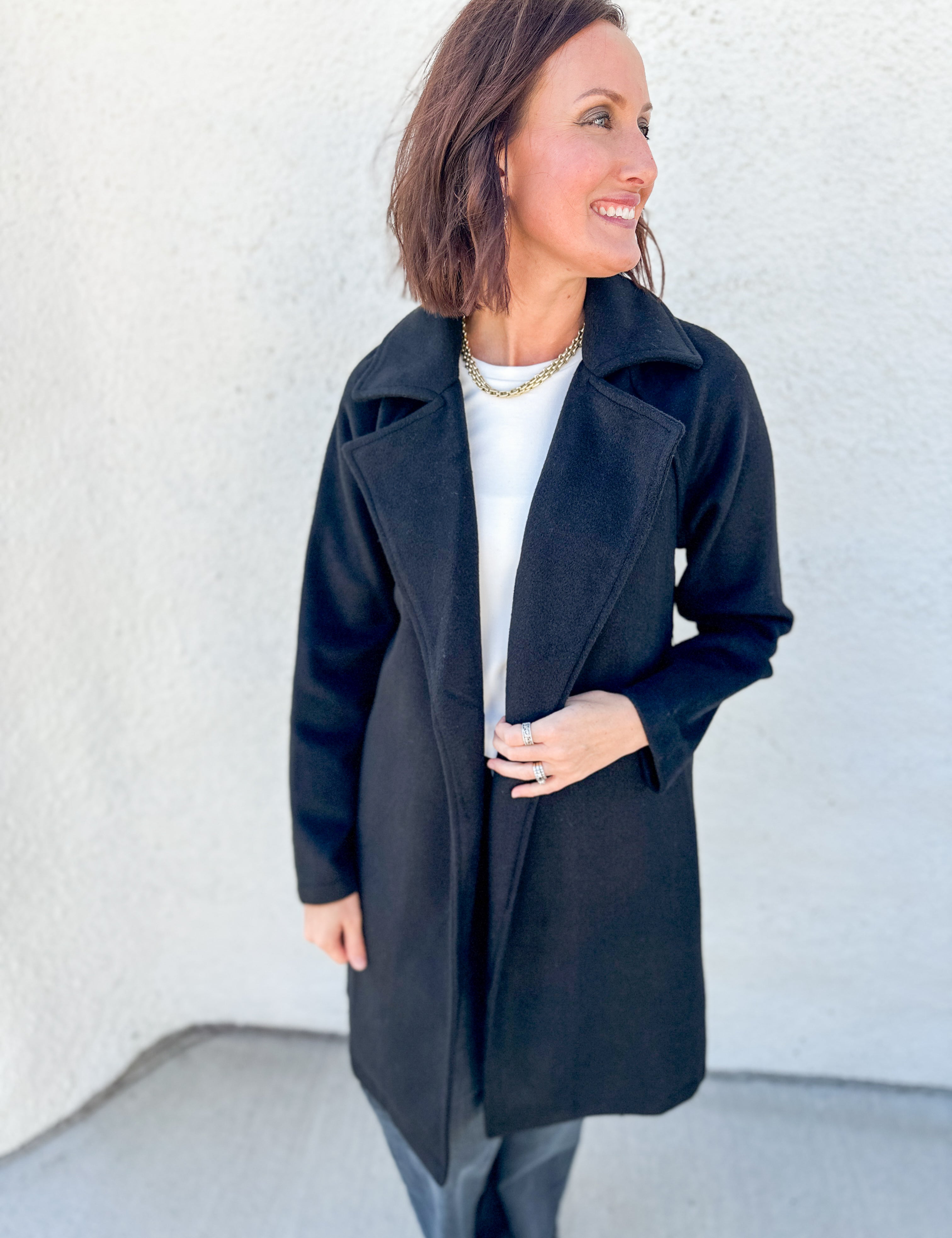 The Desiree Lapel Collar Trench Coat