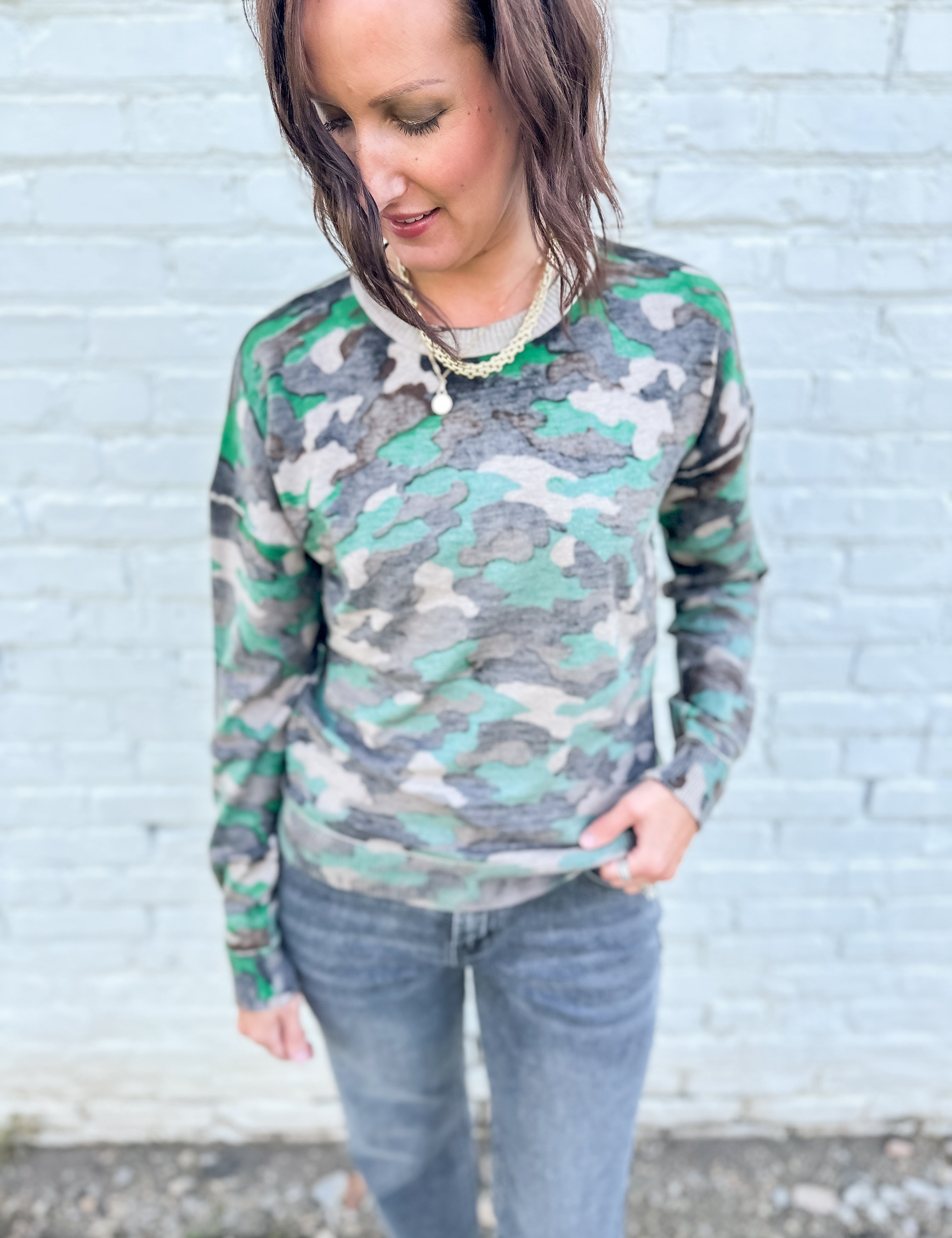 The Camo Crewneck Sweater