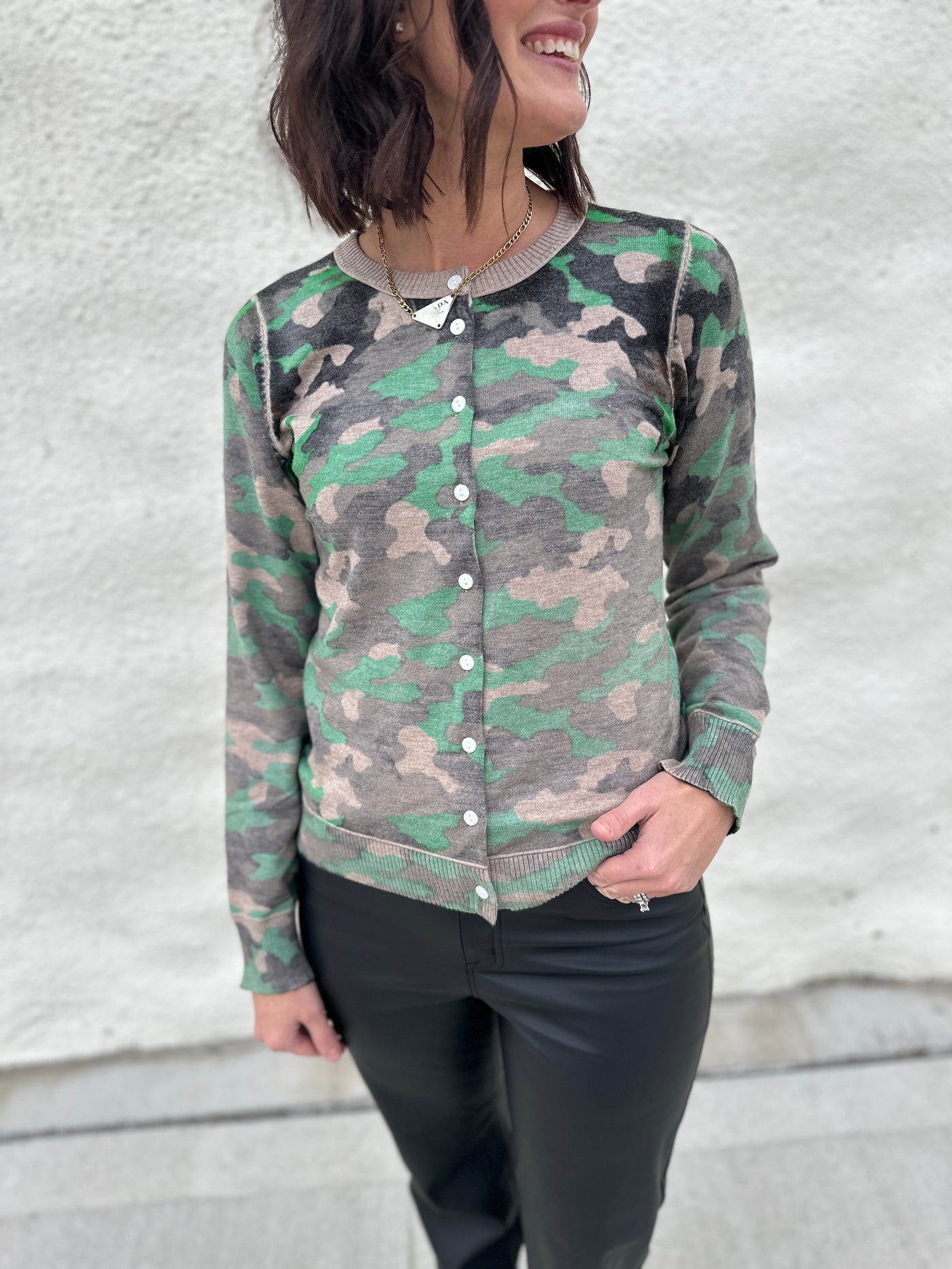 The Erika Camo Cardigan