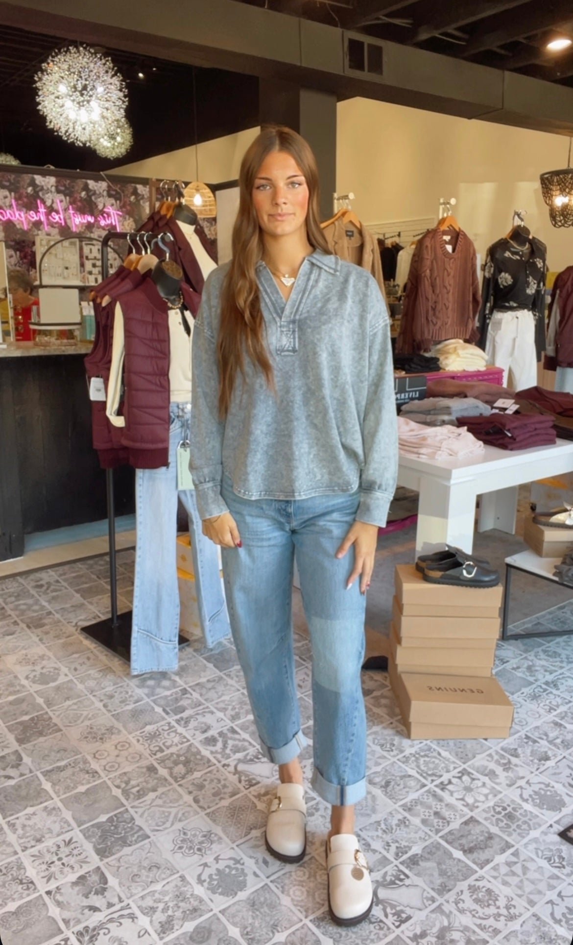 The Bianca Polo Knit Top