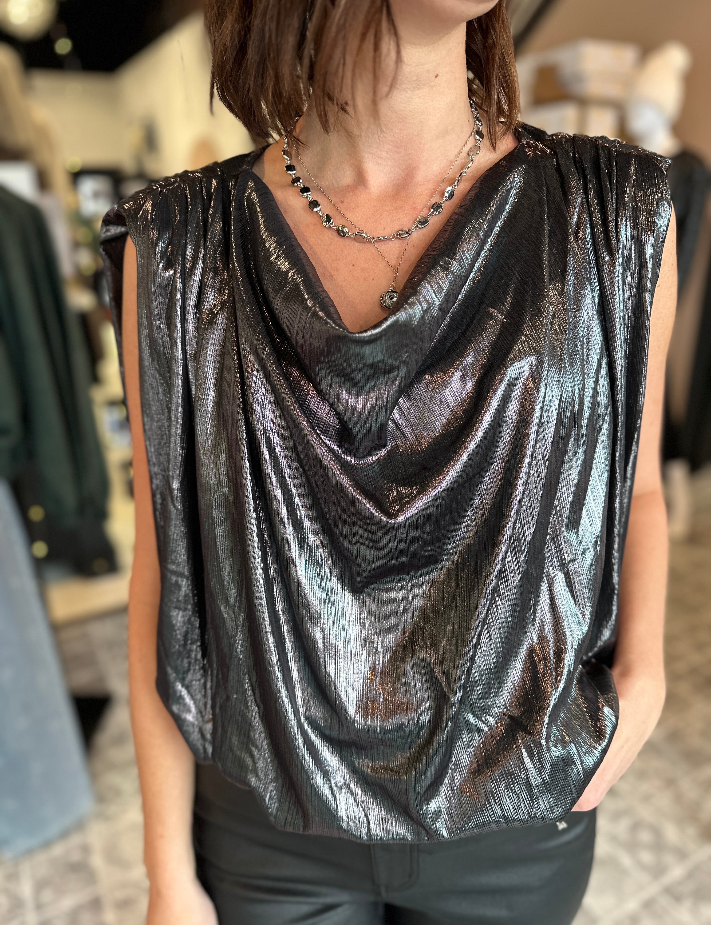 The Stacy Bubble Hem Top