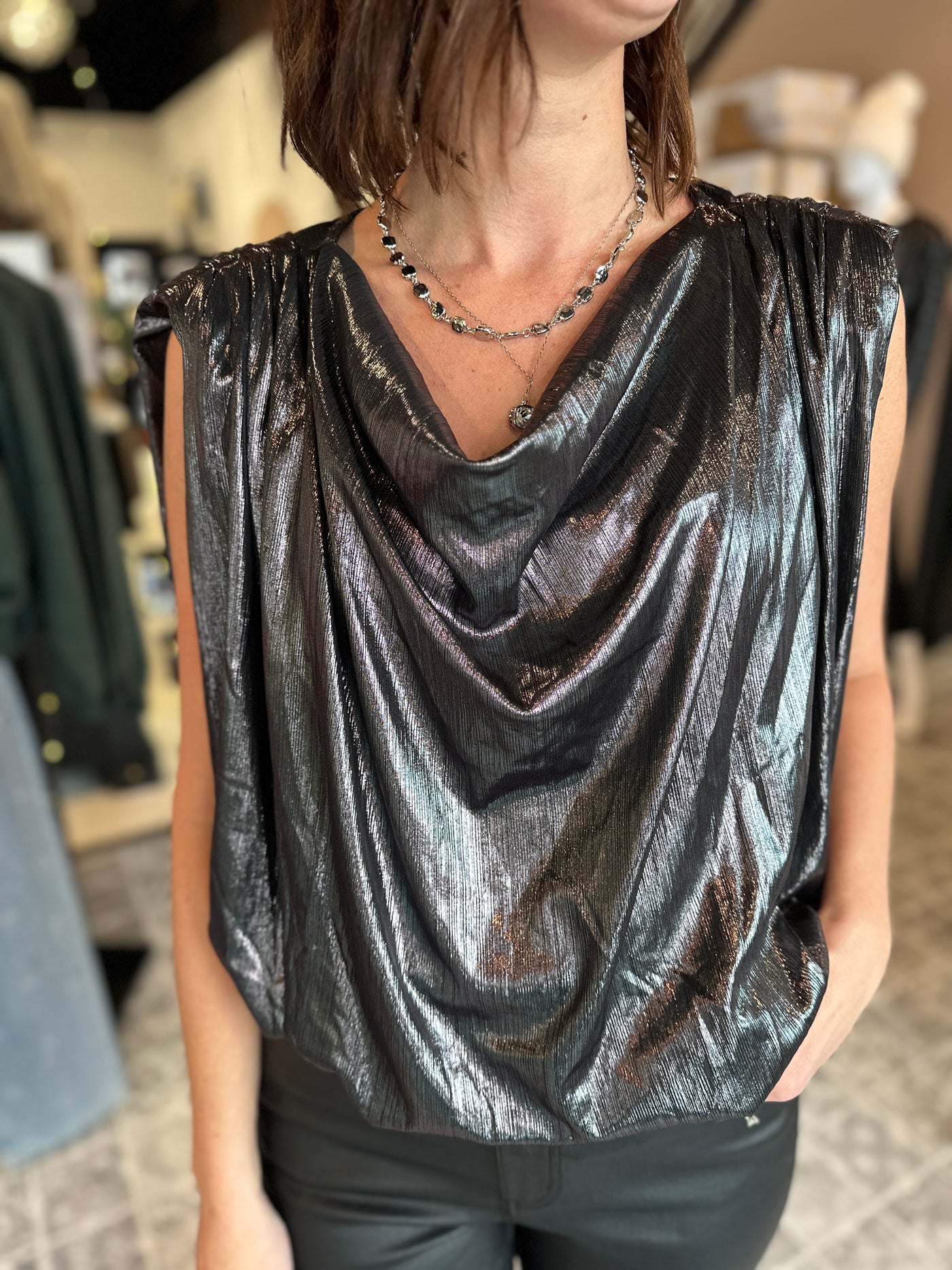 The Stacy Bubble Hem Top