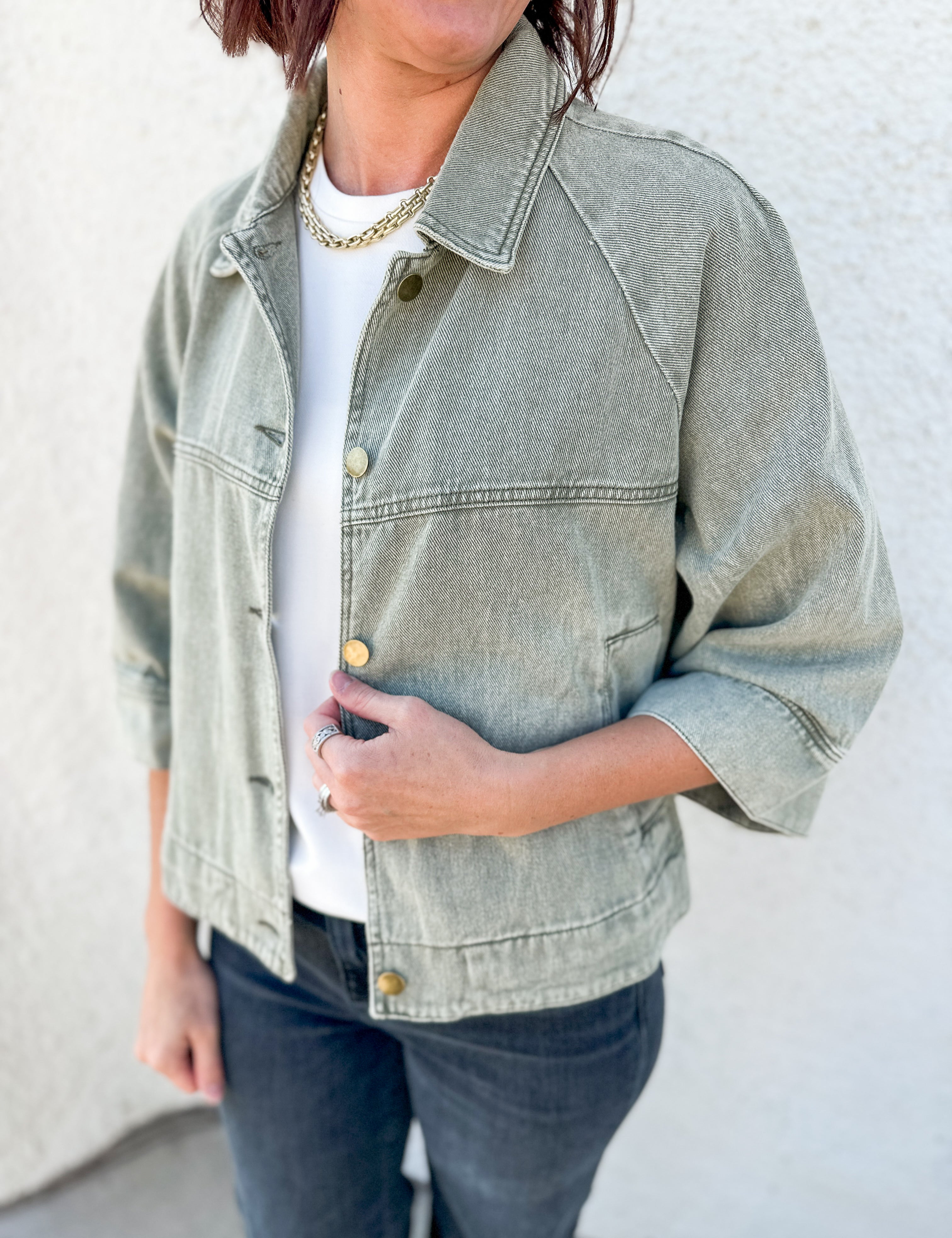 The Blaire Cropped Utility Jacket