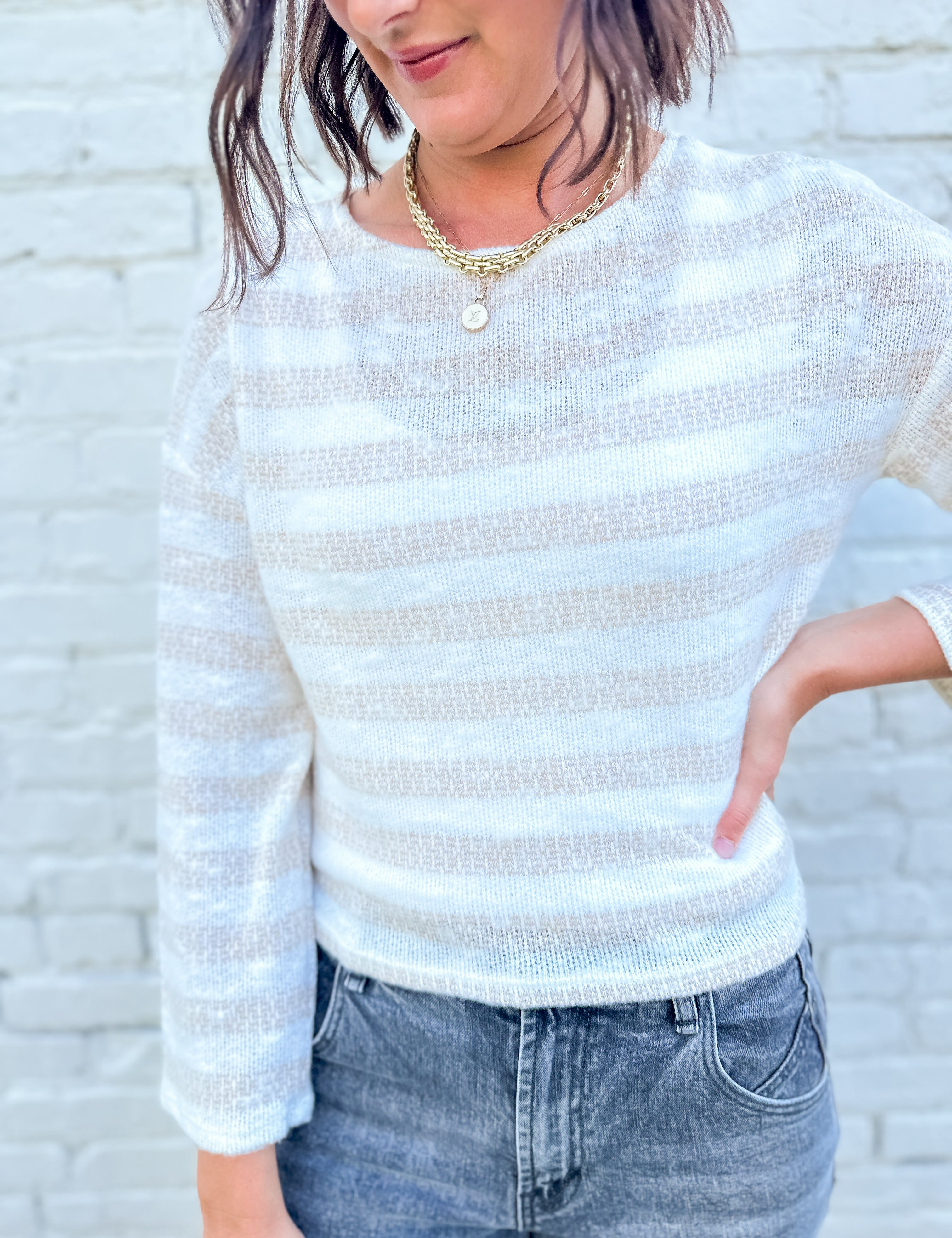 The Billie Brushed Crewneck Sweater by Sadie & Sage