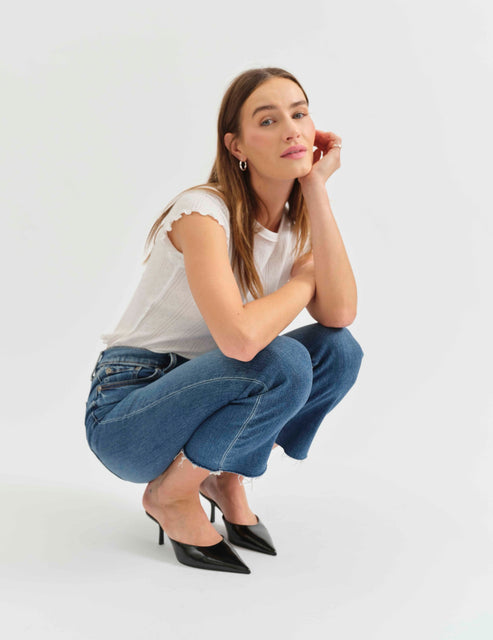 DAZE The Shy Girl High Rise Crop Flare